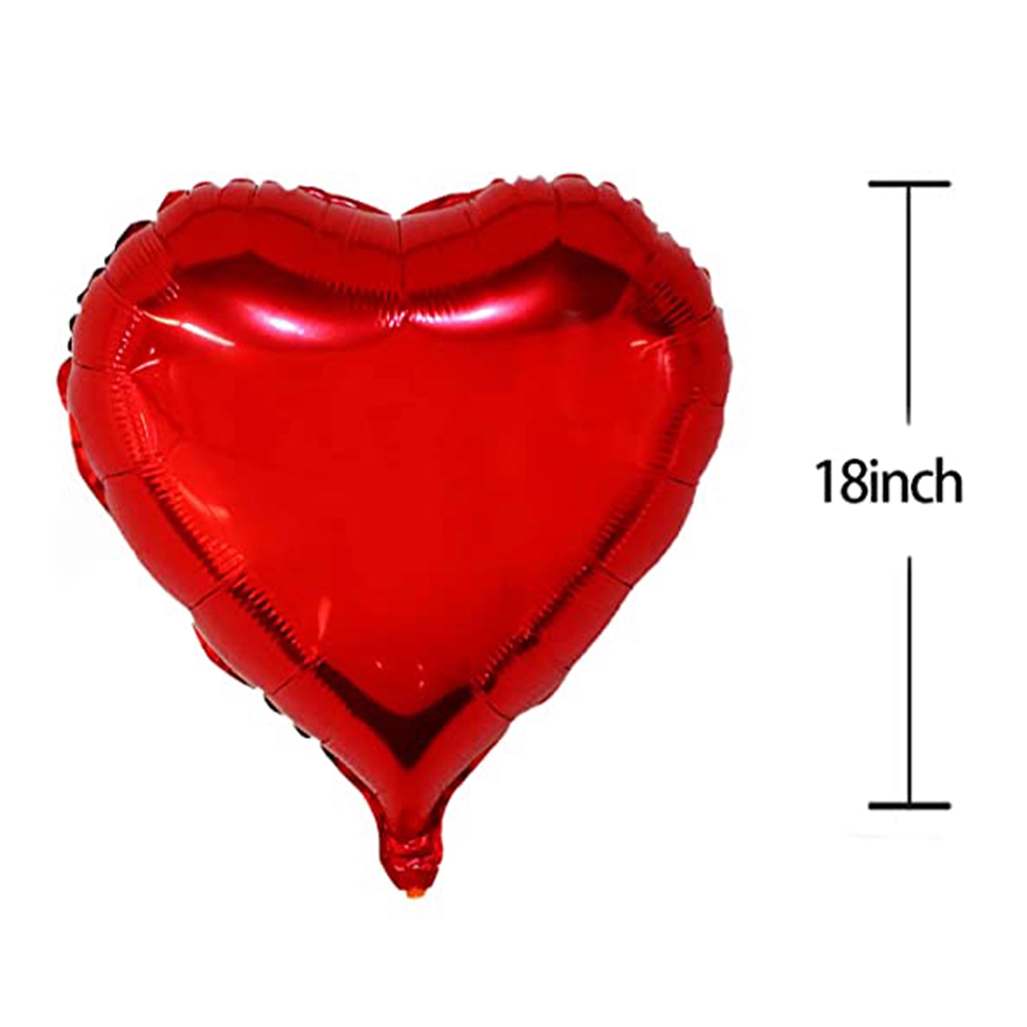 18Inch Heart Shape Foil Mylar Balloon 1 Color 1 Side MOQ100 2