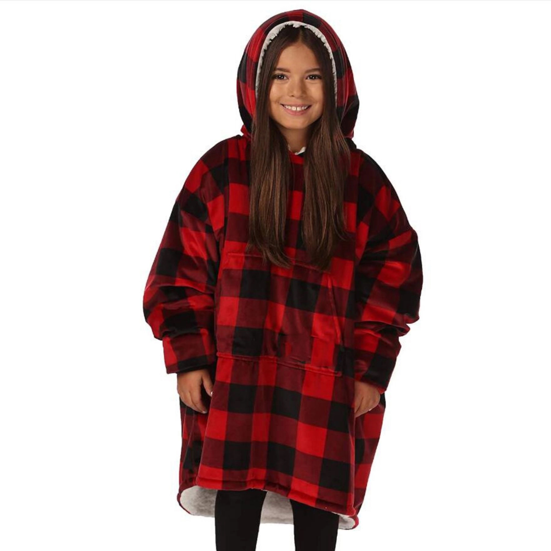 Oversized Kids Microfiber & Sherpa Wearable Blanket 5