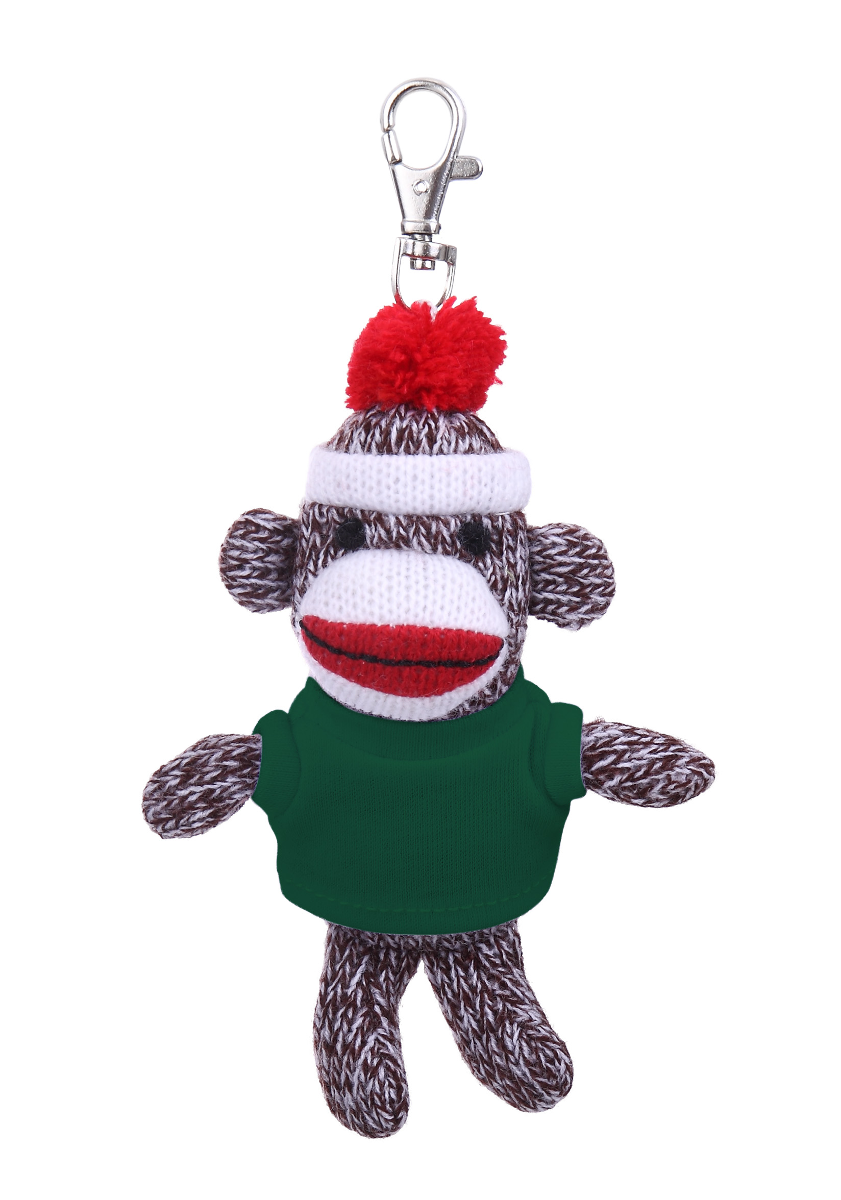 Plush Original Sock Monkey Keychain with Tee 19