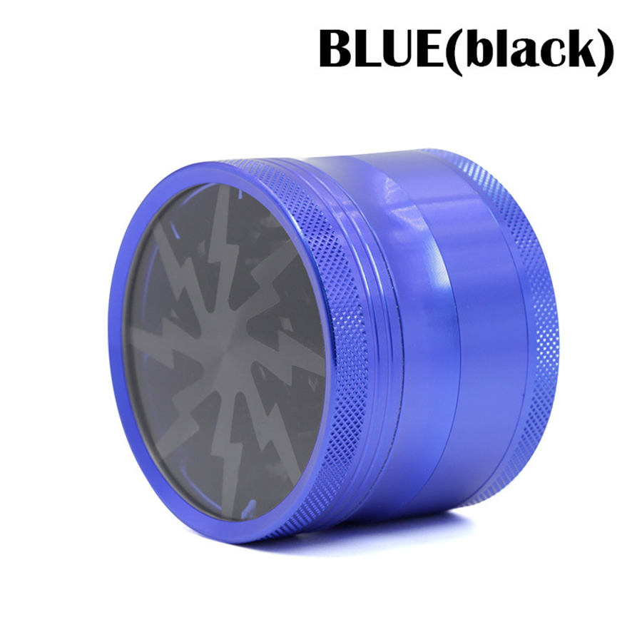 Premium Aluminum Alloy Herb Grinder 2.45" 4 Piece Metal Grinder with Pollen Catcher and Clear 9