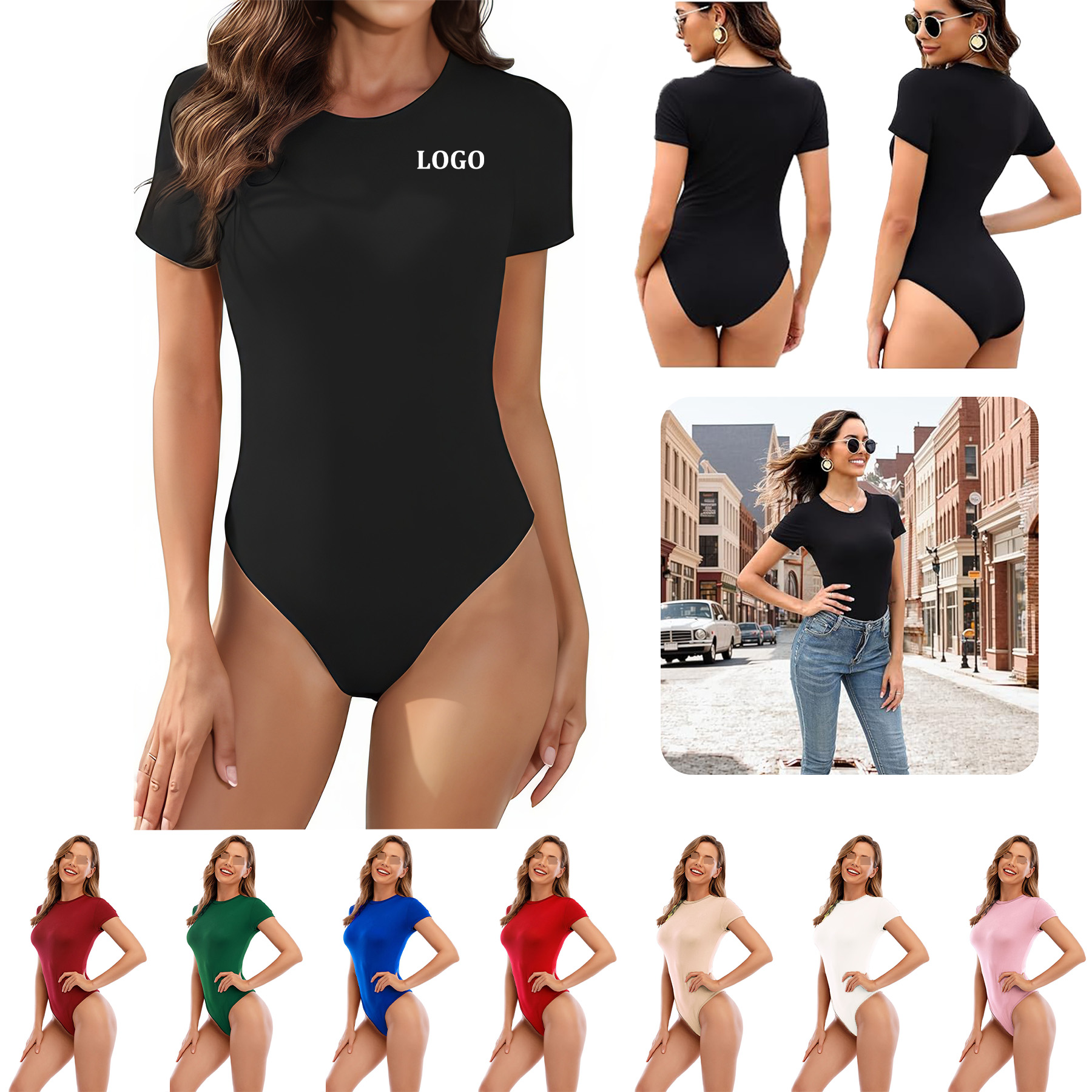 Body Suits for Womens Short Sleeve 6