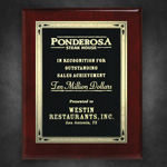 Aberdeen Rosewood Plaque with Lasered Plate 5