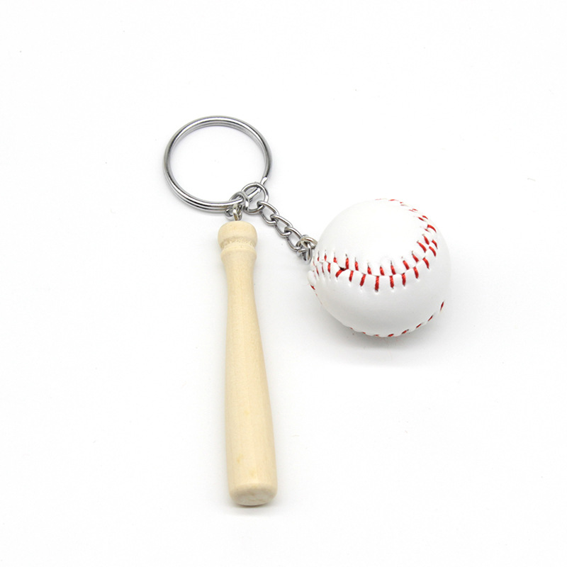 Baseball Bat Wooden Key Pendant 3