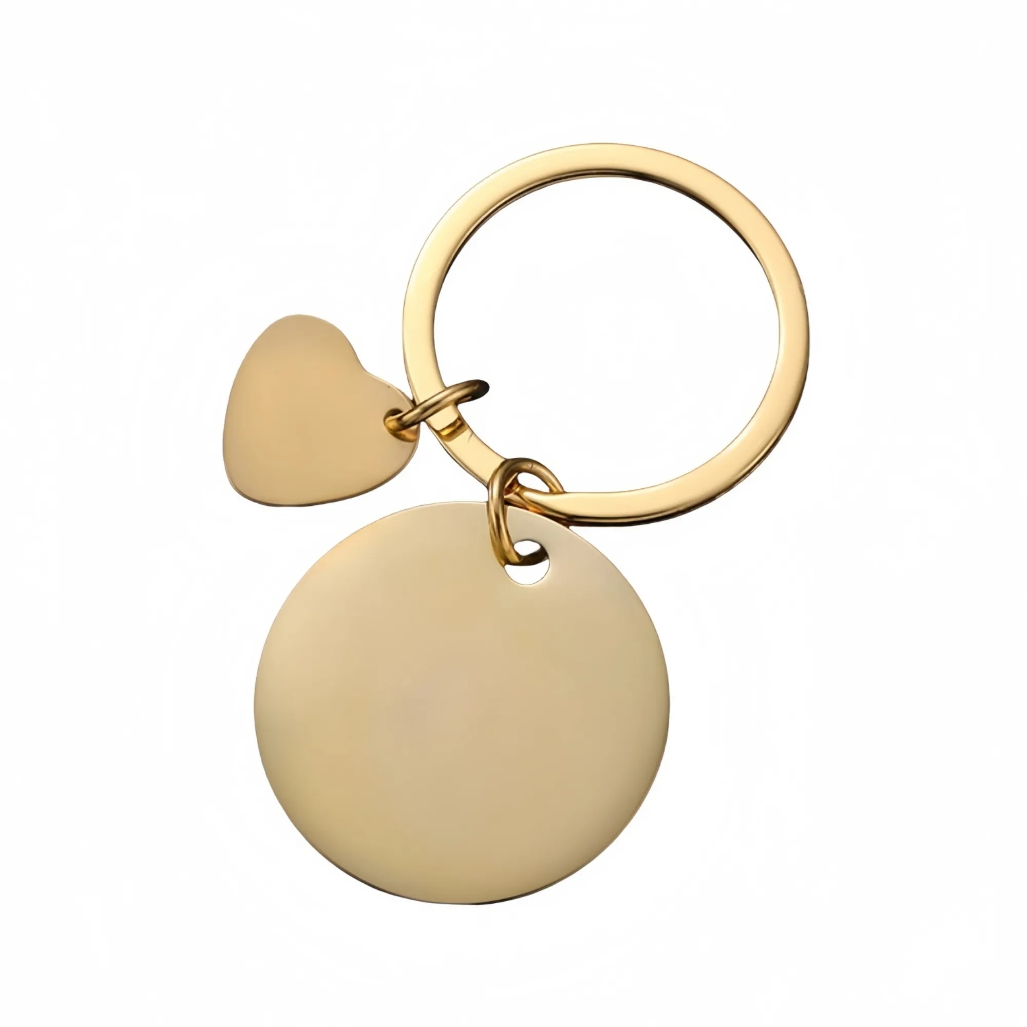 Metal Keychain With Heart Charm 7
