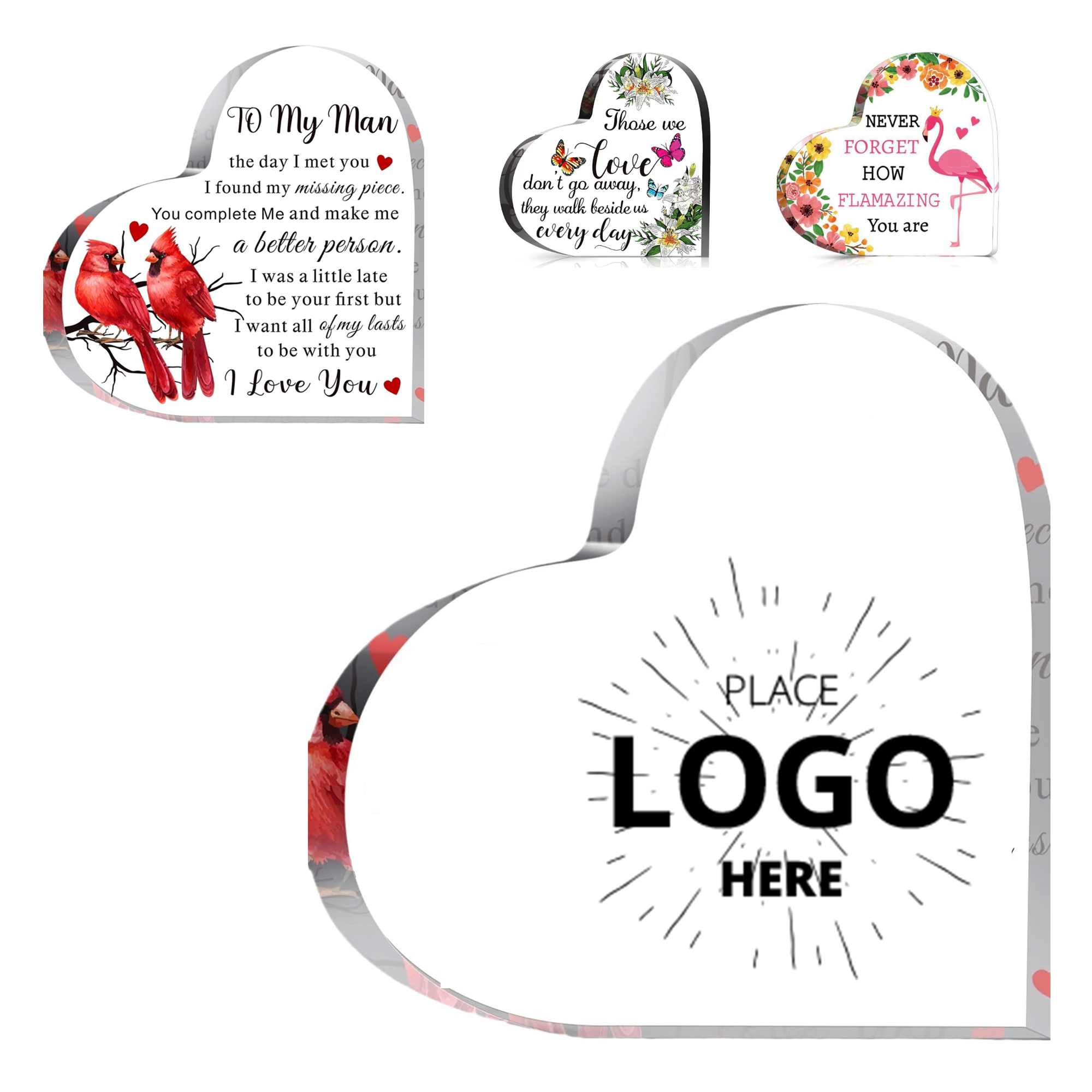 Clean Acrylic Heart Gift Keepsake 2