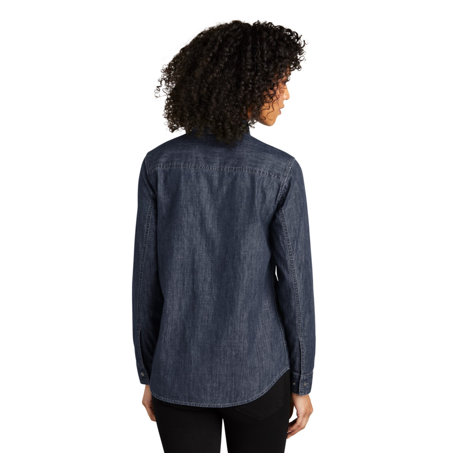 Port Authority Ladies Long Sleeve Perfect Denim Shirt 5.4 oz 2