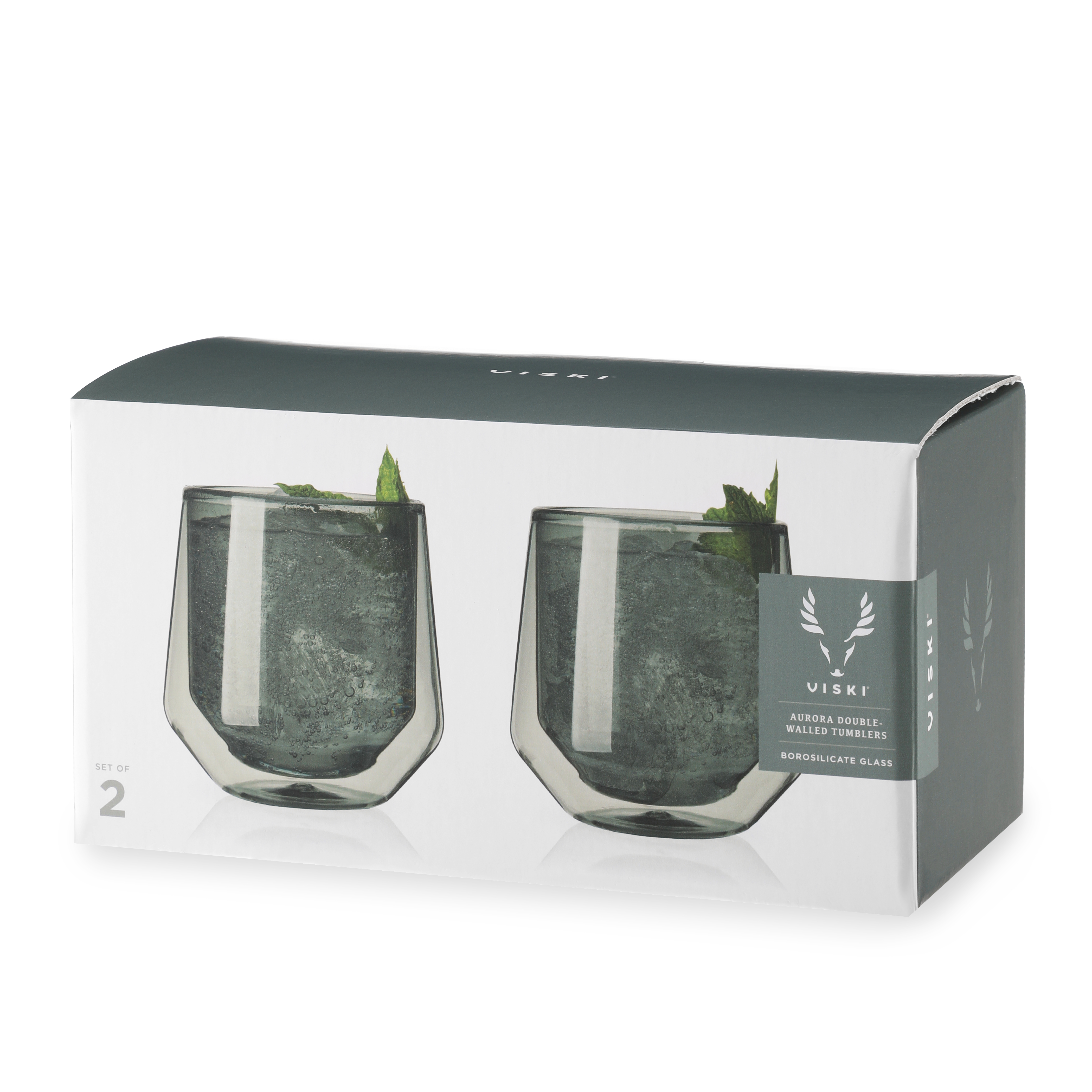 Viski® Double Walled Aurora Tumbler, set of 2 3