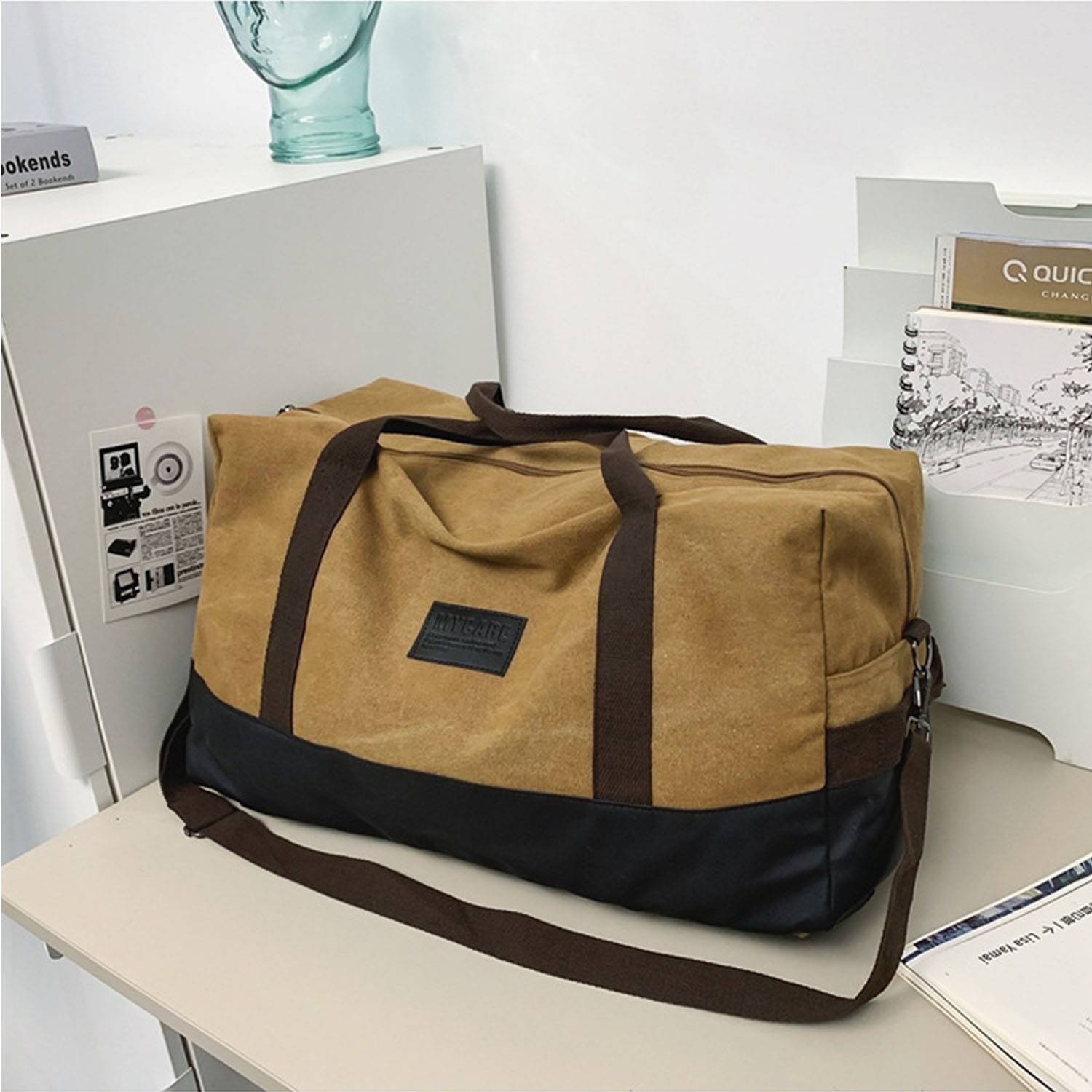 Large Capacity Waterproof Canvas Duffel Bag 9