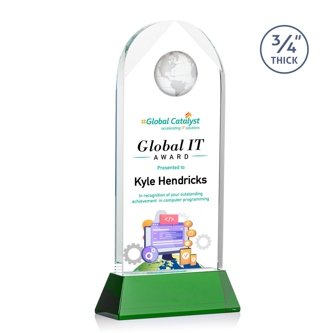 Blake Globe VividPrint™ Award on Newhaven - Green 10