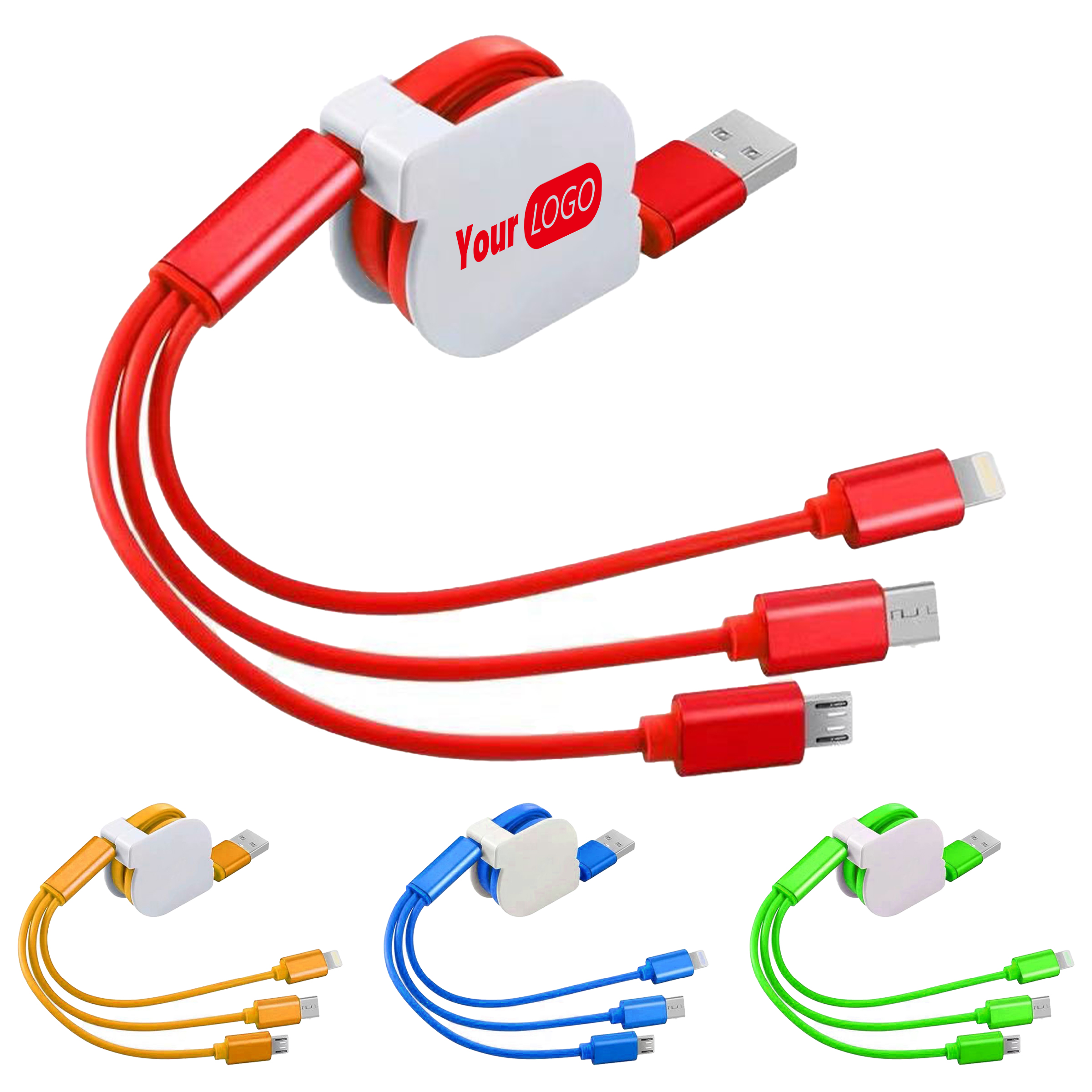 Aluminum Compact 3-In-1 Lanyard Charging Cable For Universal Compatibility 2