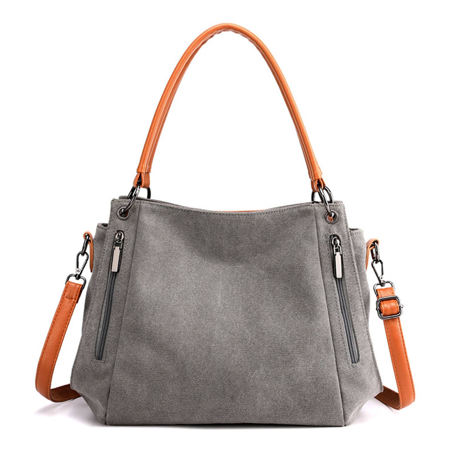 Large Capacity Simple Canvas Crossbody Bag 9