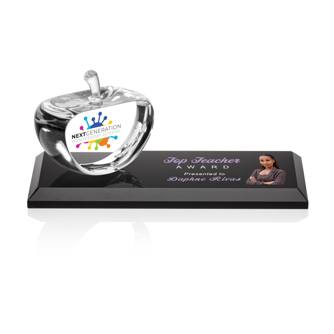 Argyle Apple VividPrint™ Award on Base 14
