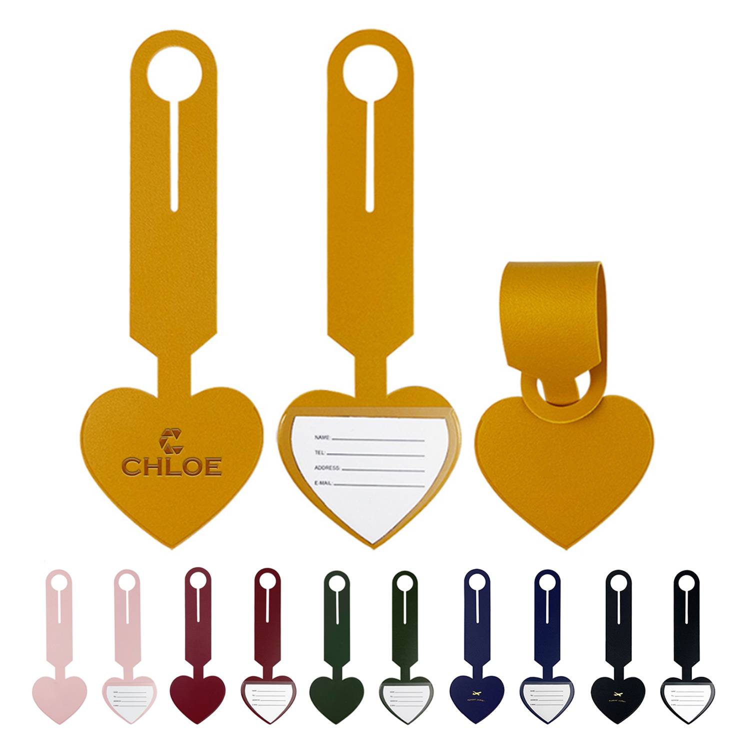 Luggage Tag Leather Strap Flap Lanyard 2