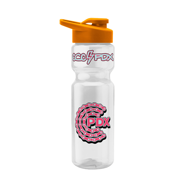 Blazer 28oz Transparent Bike Bottle w/Drink-thru Lid 2606
