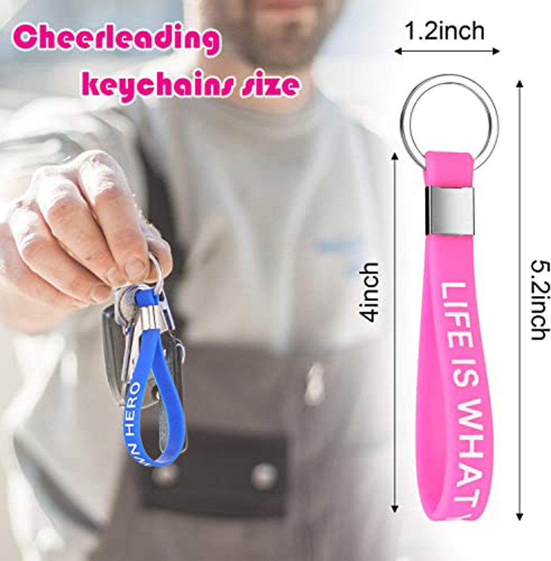 Silicone Keychains Ring---8 x 0.5 x 0.08 inch 3
