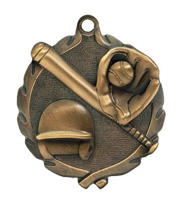 Softball Wreath Medal, 1 3/4" 2