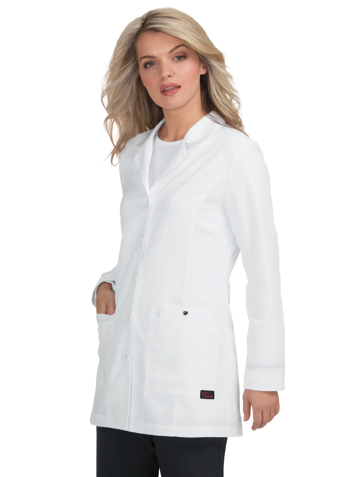 koi - Betsey Johnson - Women's Three-Pocket 32" Marigold Lab Coat