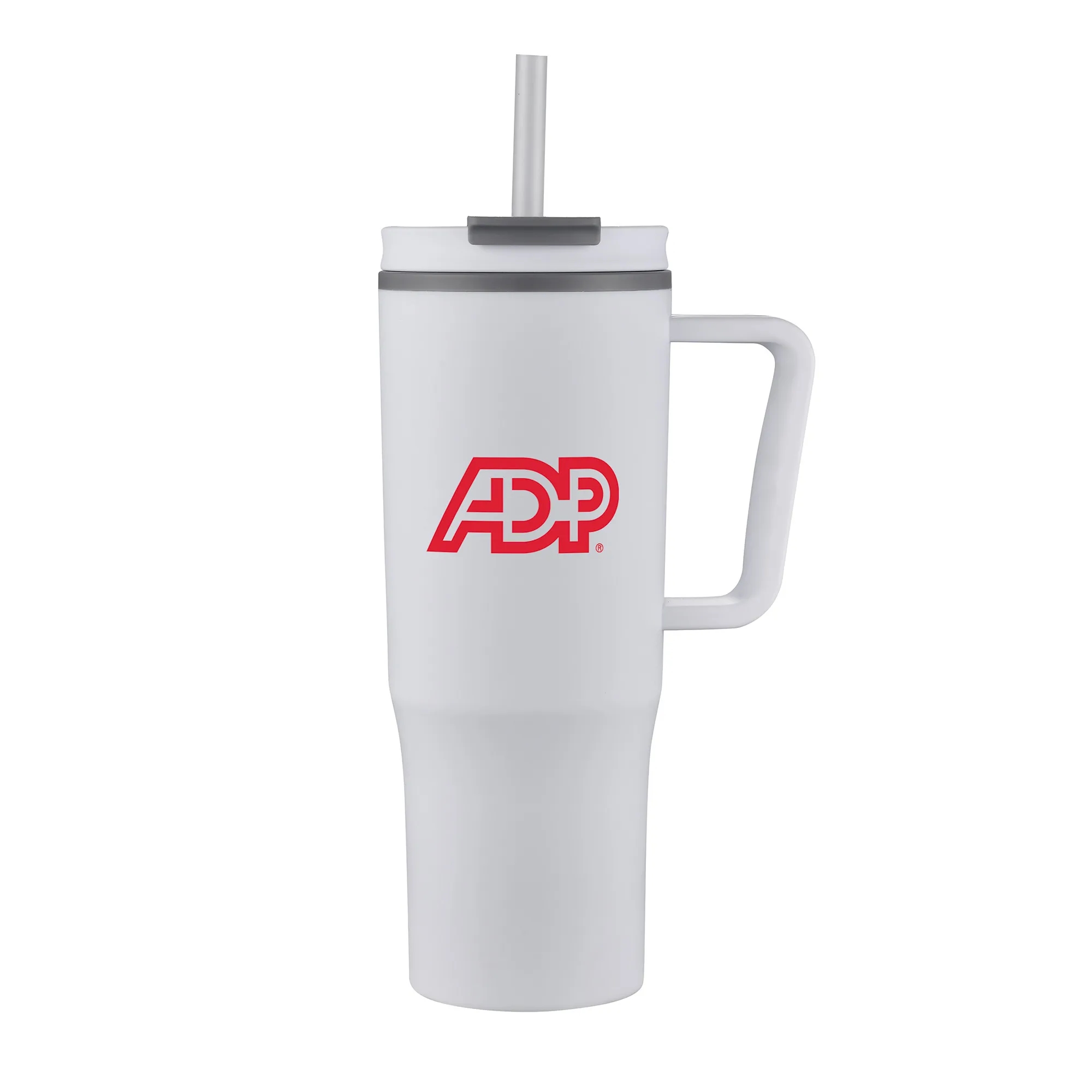 30oz. Double Wall Mug with Handle and Straw 18