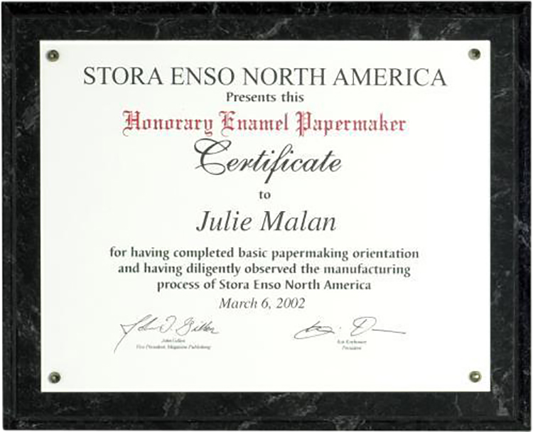 Certificate Presenter Plaque Kit-Marbled Black