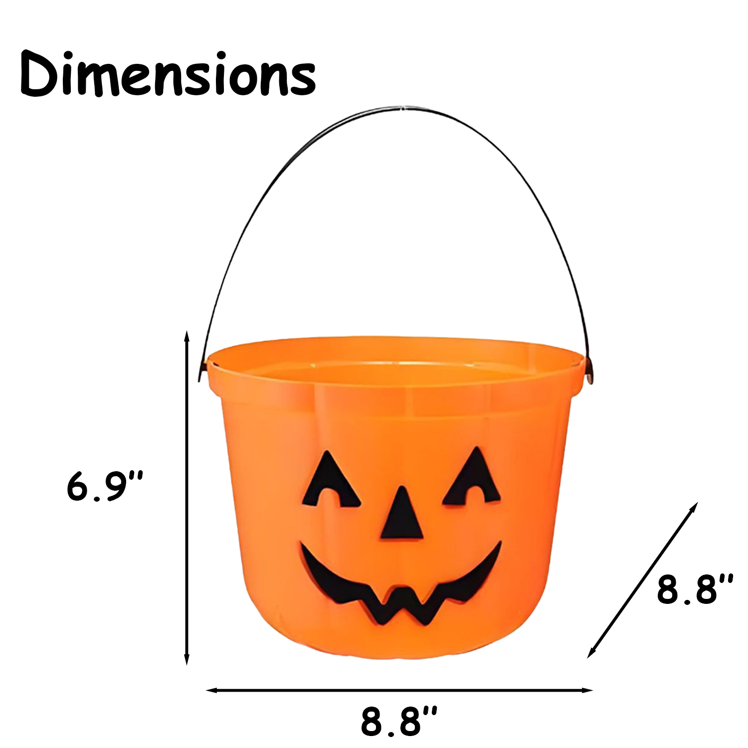 Kids Halloween Pumpkin Candy Pail 5