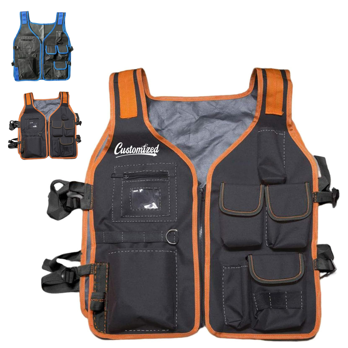 Multi-Pocket Safety Work Vest Tool Storage Gear