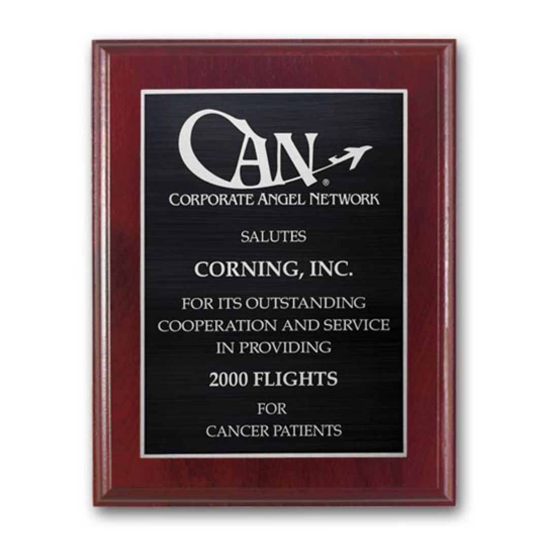 Etch/Antiqued Plaq - Mahogany