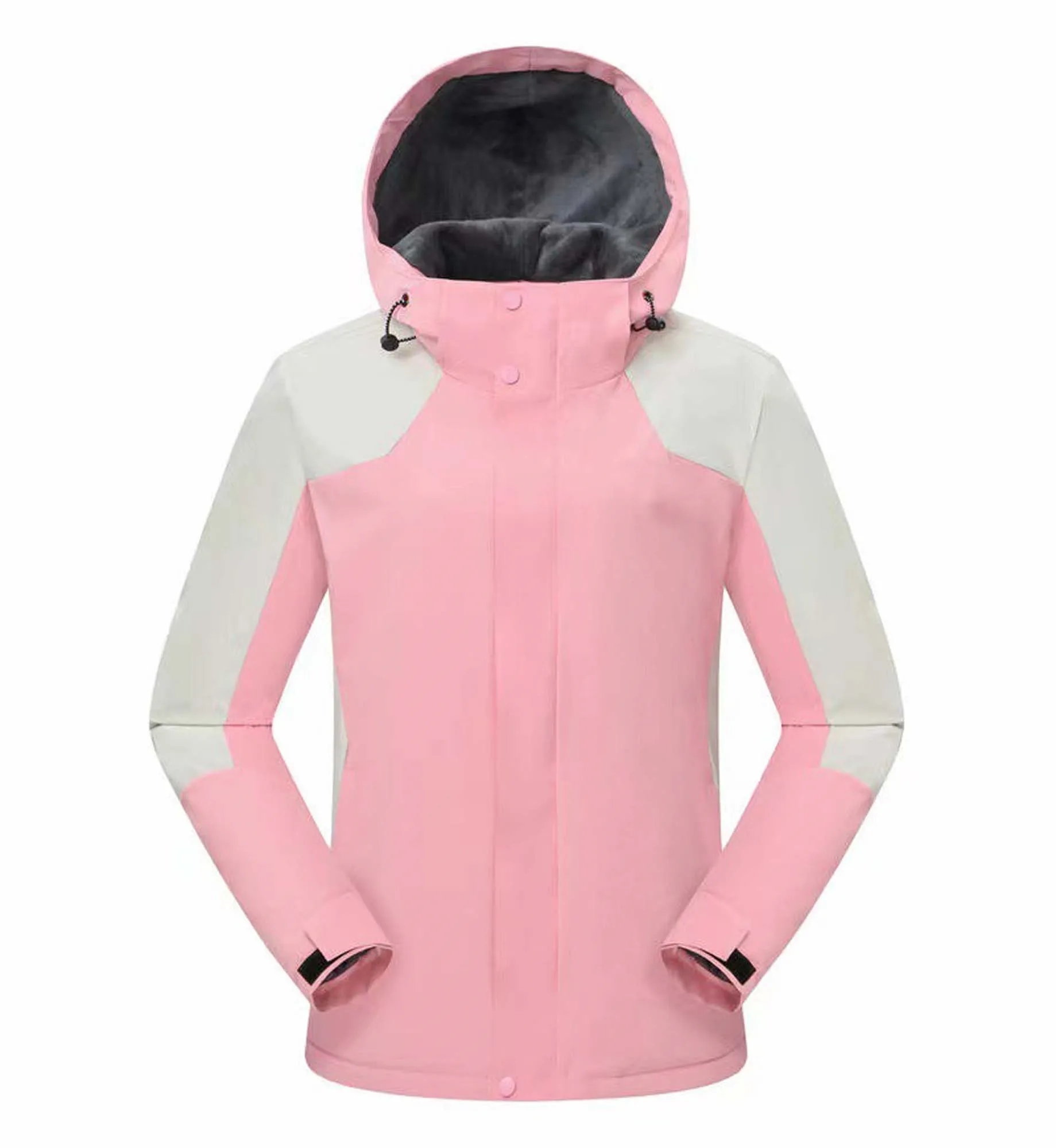 Hooded Windbreaker Flecee Lined Jacket 12
