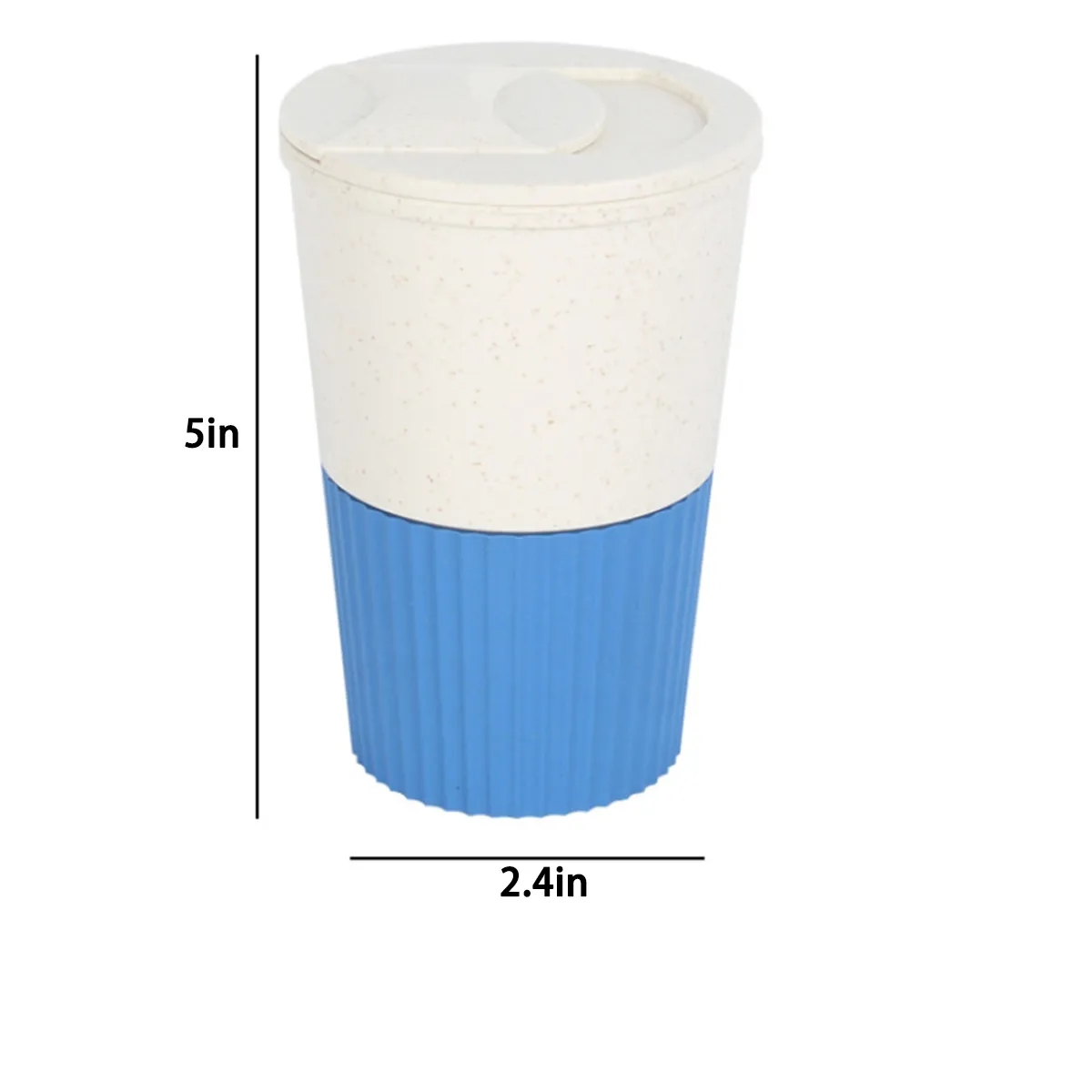 16oz Outdoor Portable Lightweight Wheat Straw Coffee Mug 2