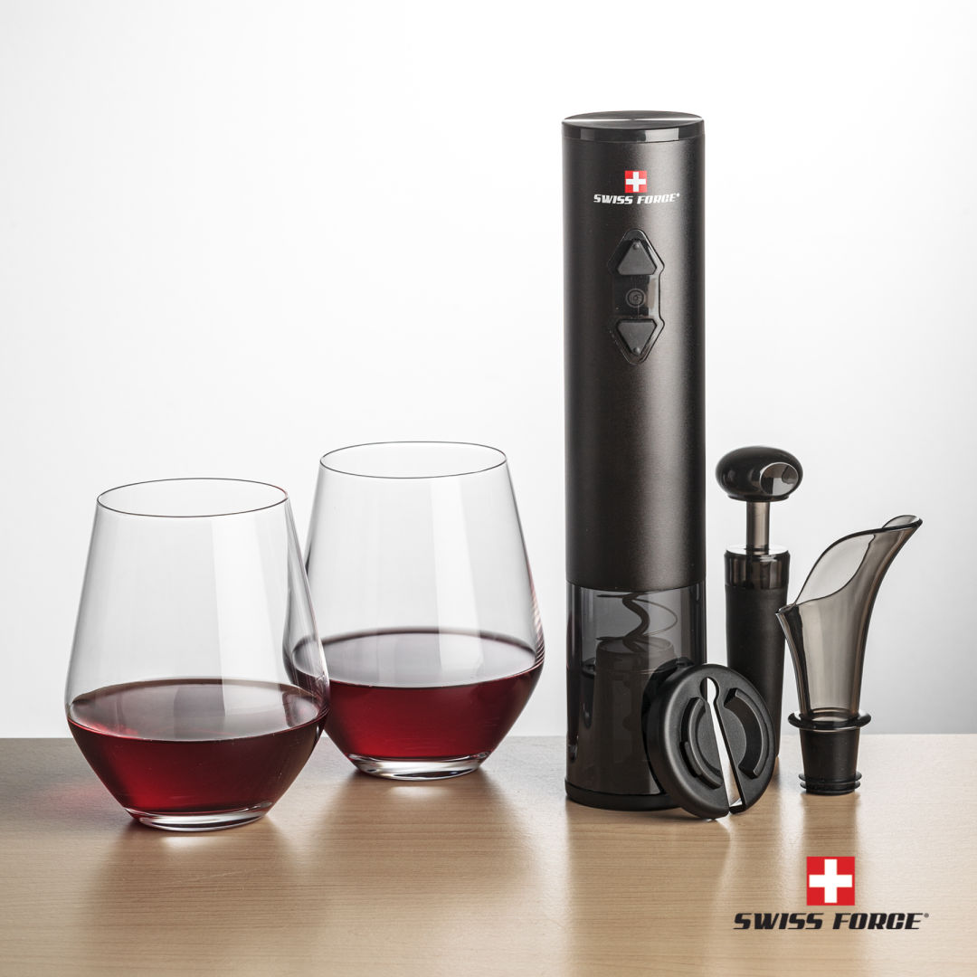 Swiss Force® Opener Set & Reina Stemless Wine 5
