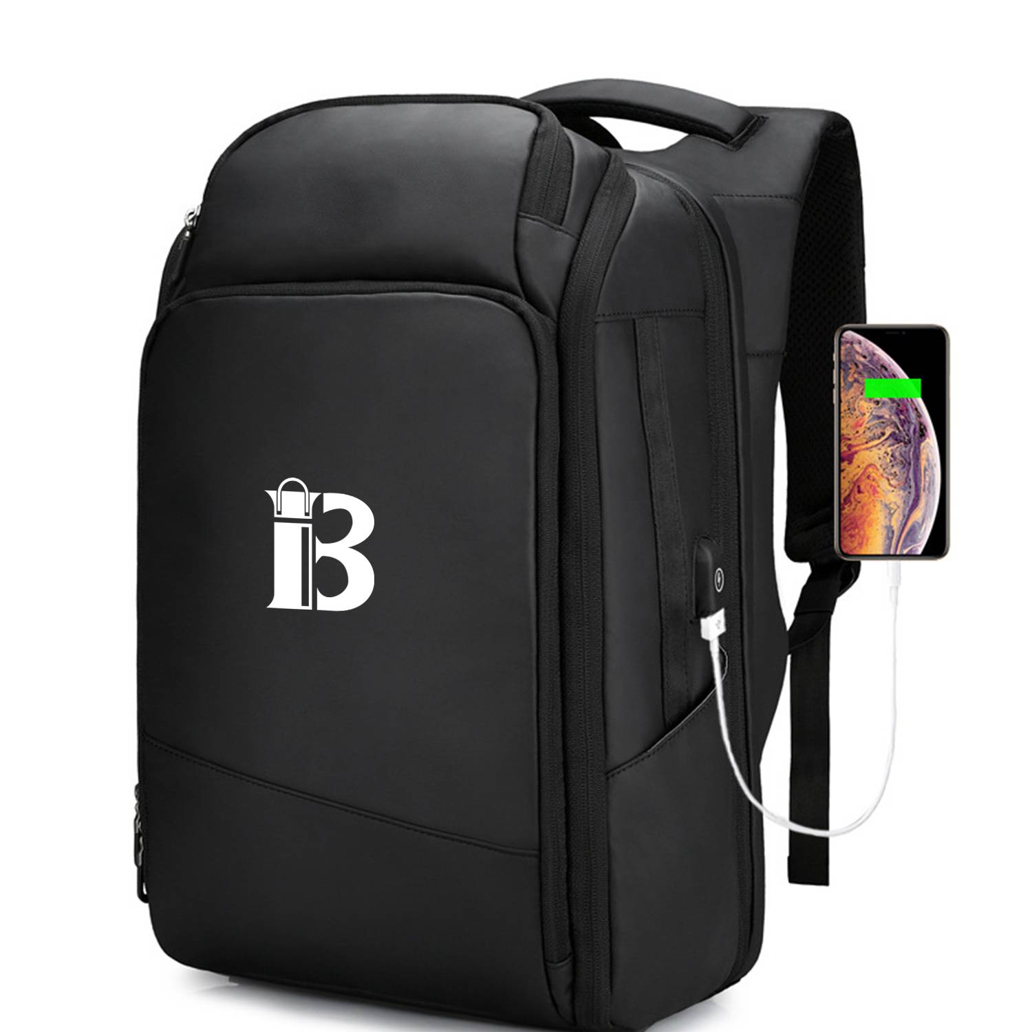 Large Business Backpack W/ Usb Charging Port 1