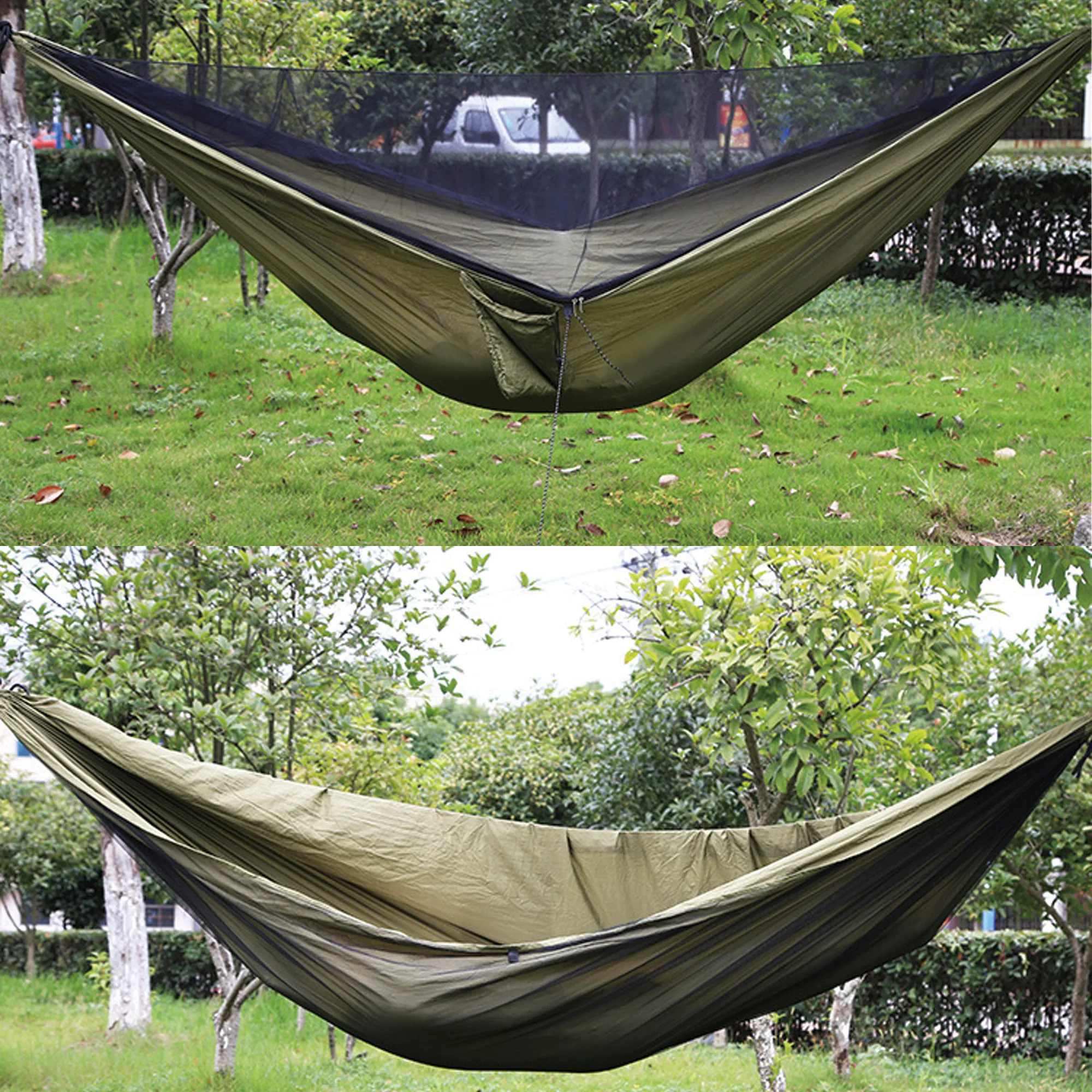 Outdoor Single Camping Nylon Hammock 4