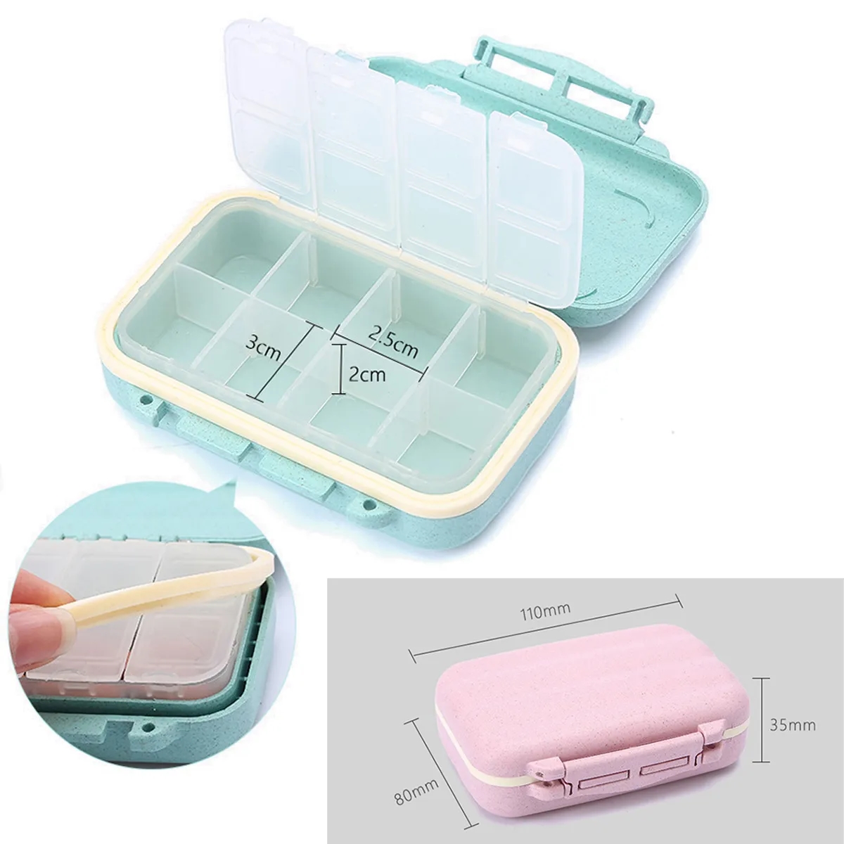 Cereal Fiber Travel Pill Organizer 2