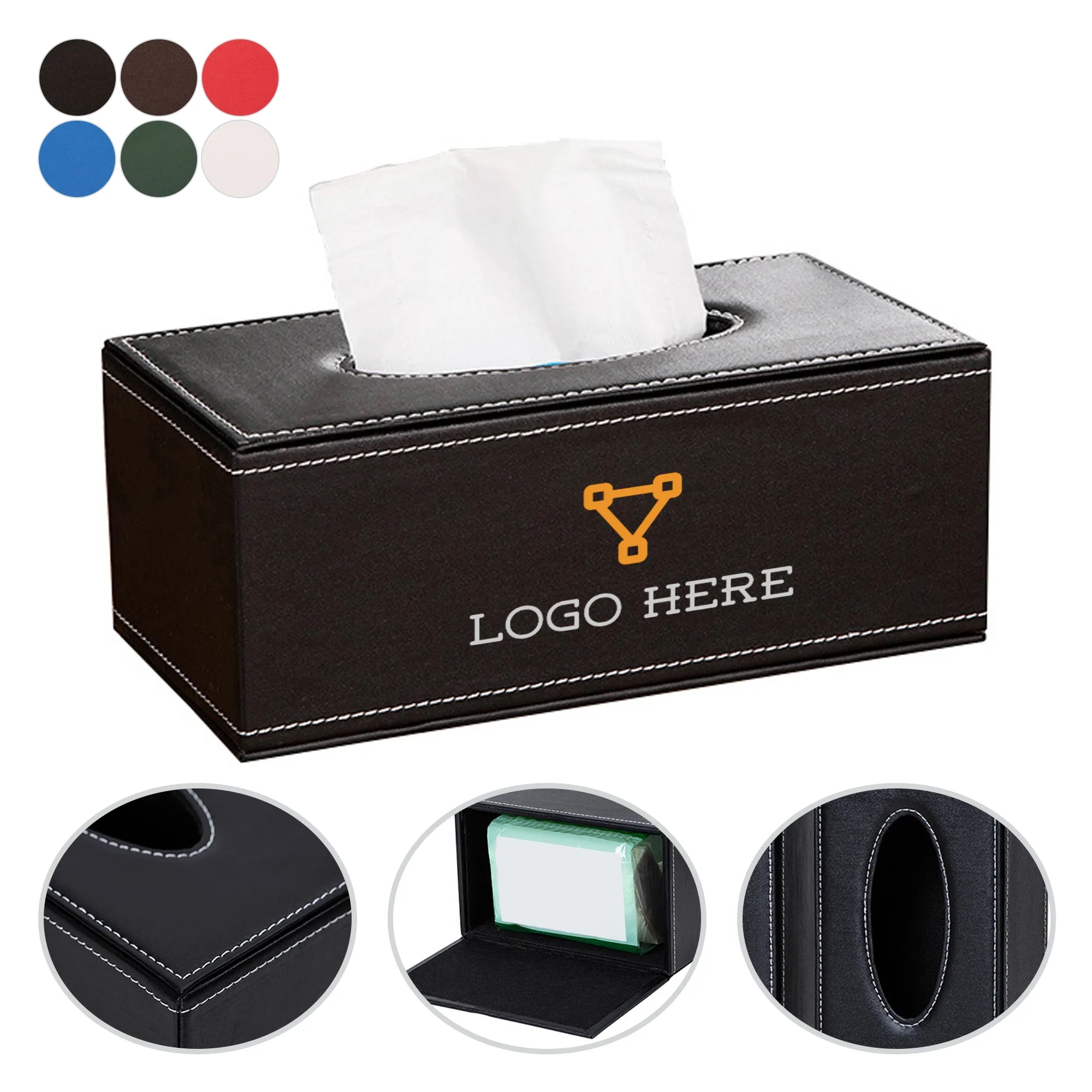 PU Leather Tissue Box 2