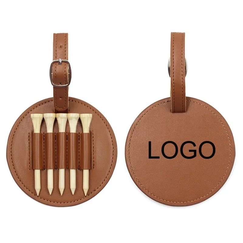 Personalised Leather Golf Tee Holder 3