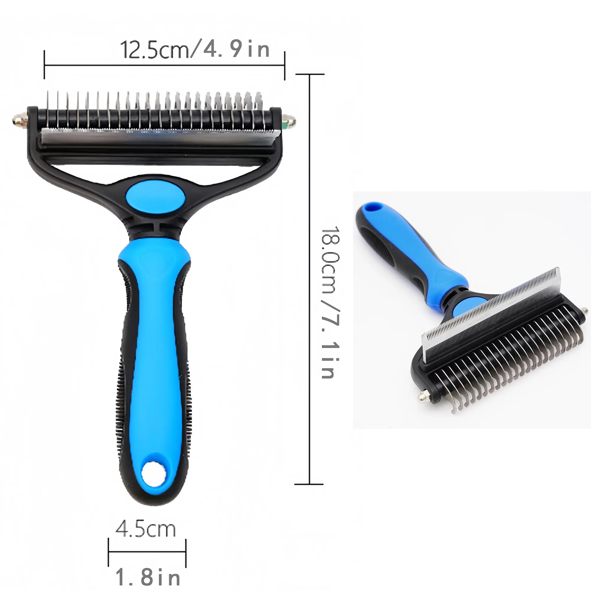 Dual Head Pet Grooming Brush For Detangling And Smoothing 7