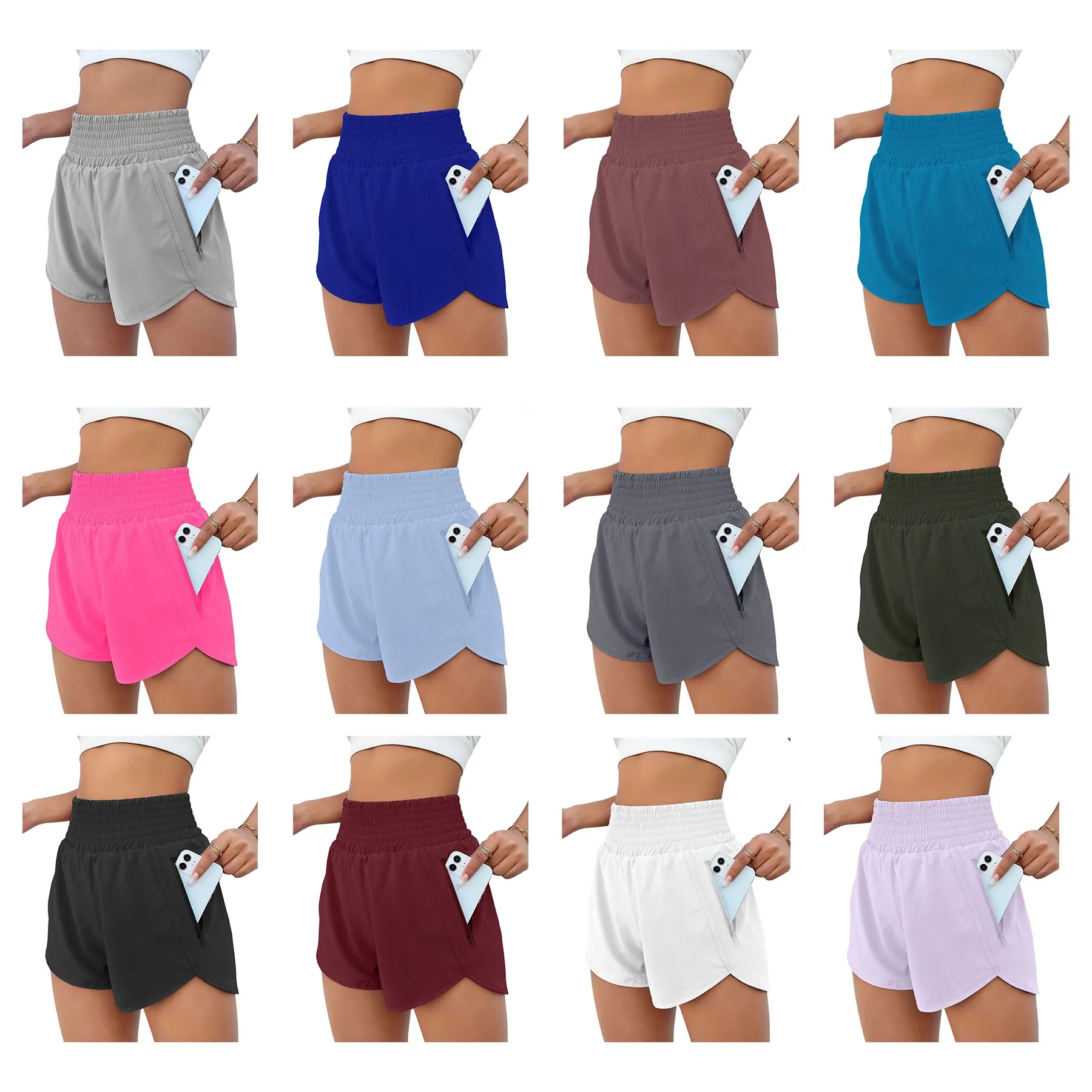 Women's Sports High-Waisted Running Pocket Shorts 5