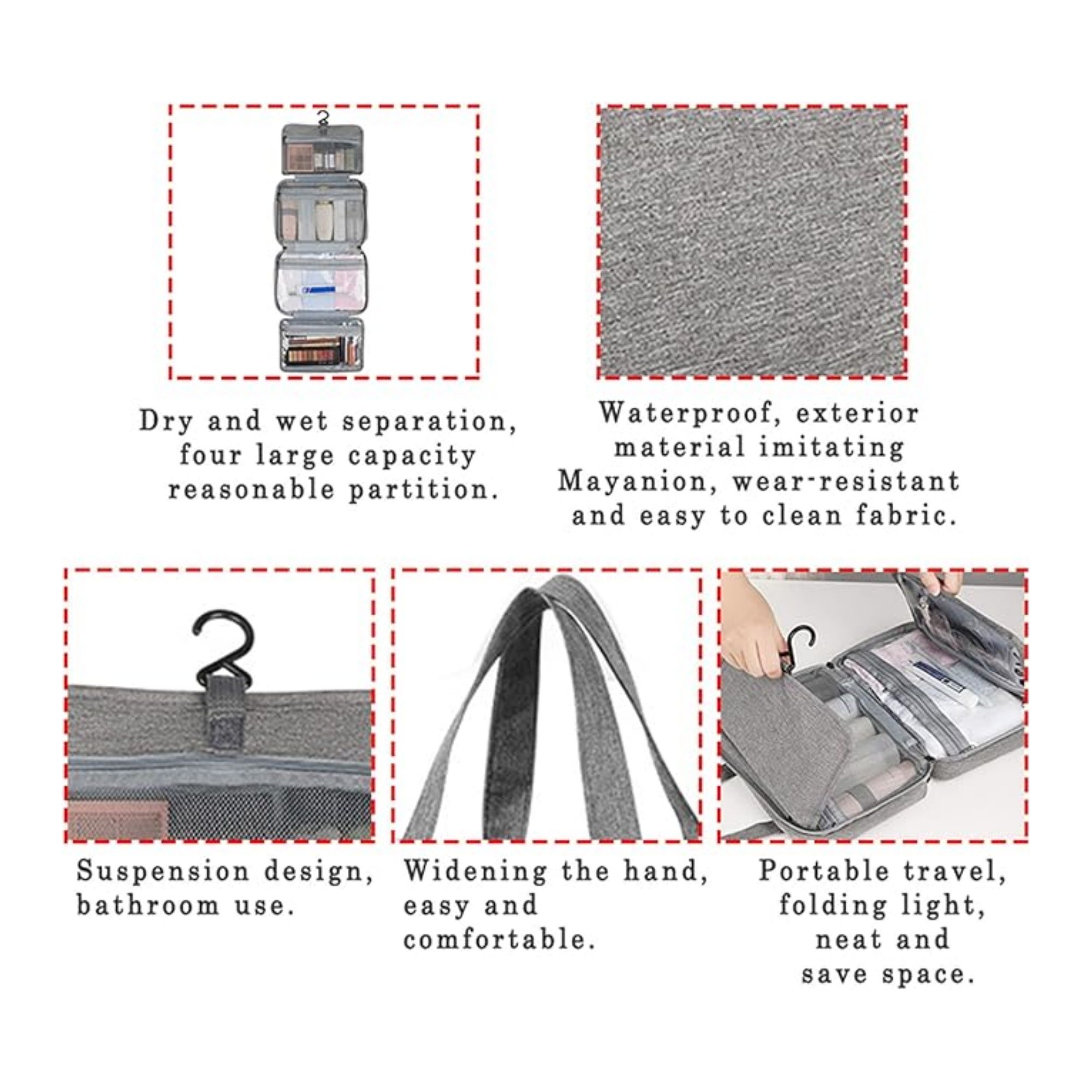 Large Toiletry Bag With Hanging Hook 5