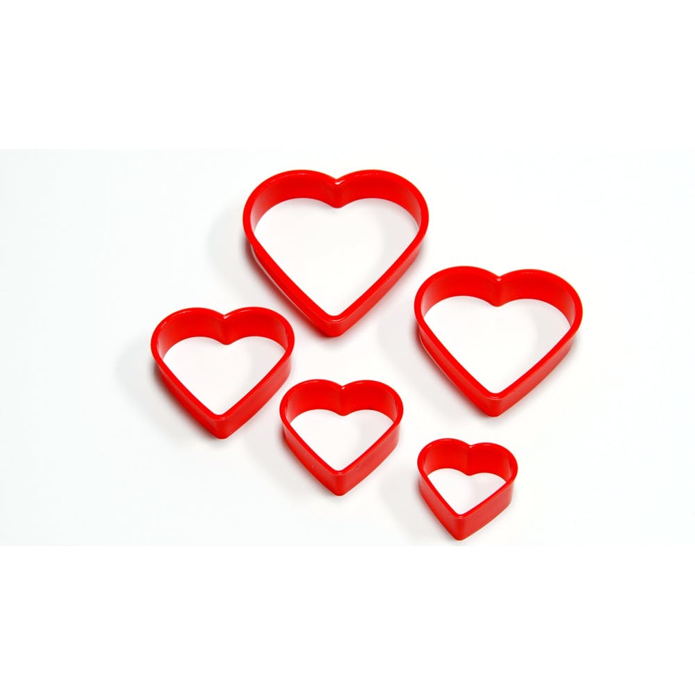 Heart Shaped Cookie Cutter Sets - 5 Sizes 2