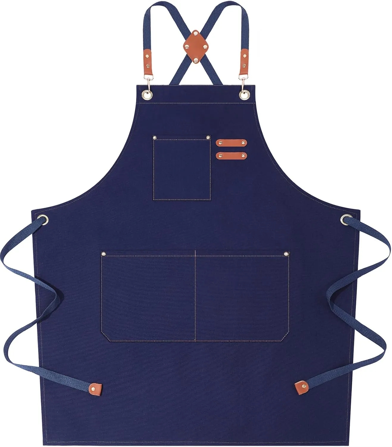 Cotton Canvas Cross Back Heavy Duty Adjustable Work Apron 9