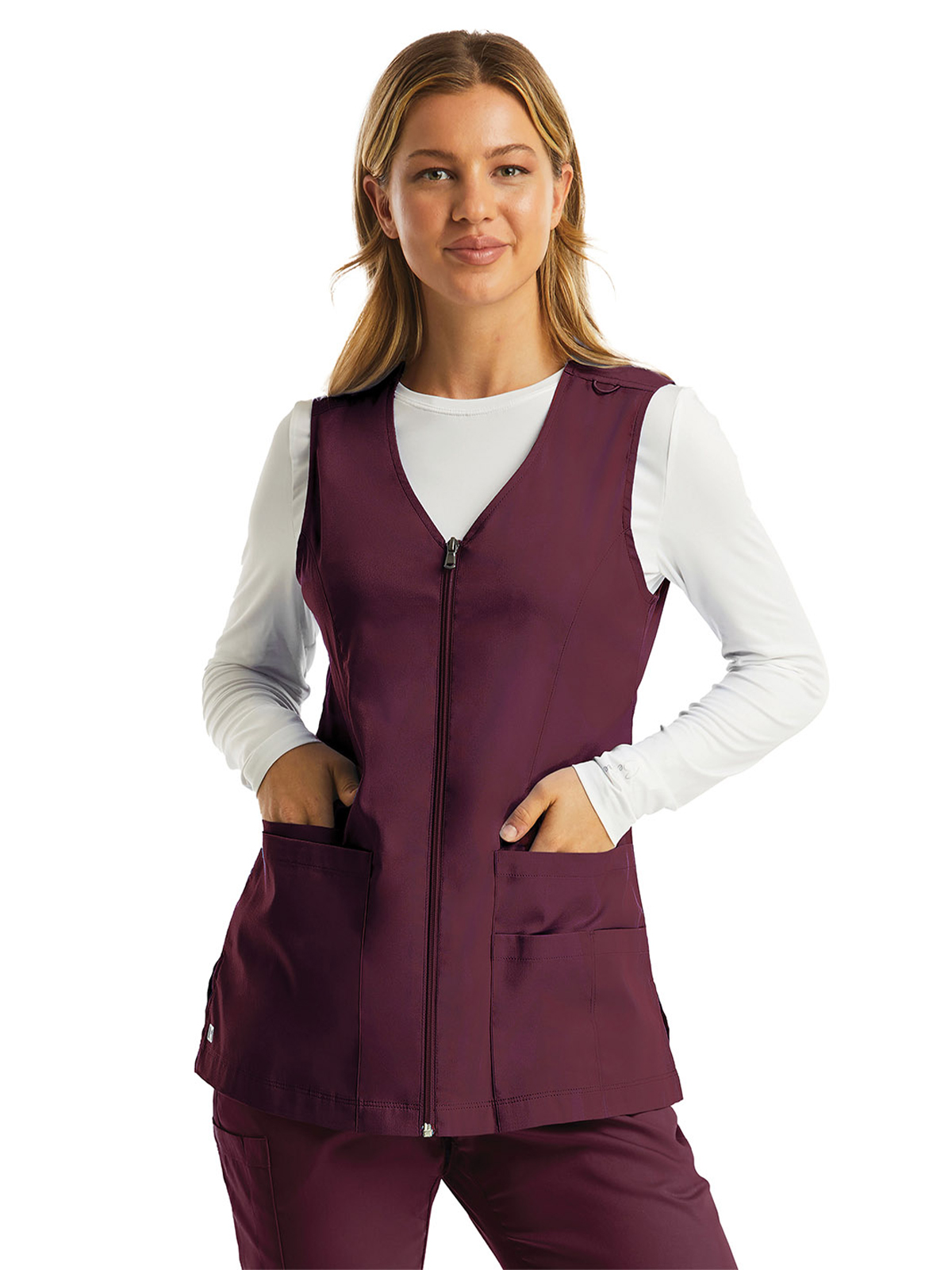 Maevn - Matrix - Women's Five-Pocket Zip-Front V-Neck Vest