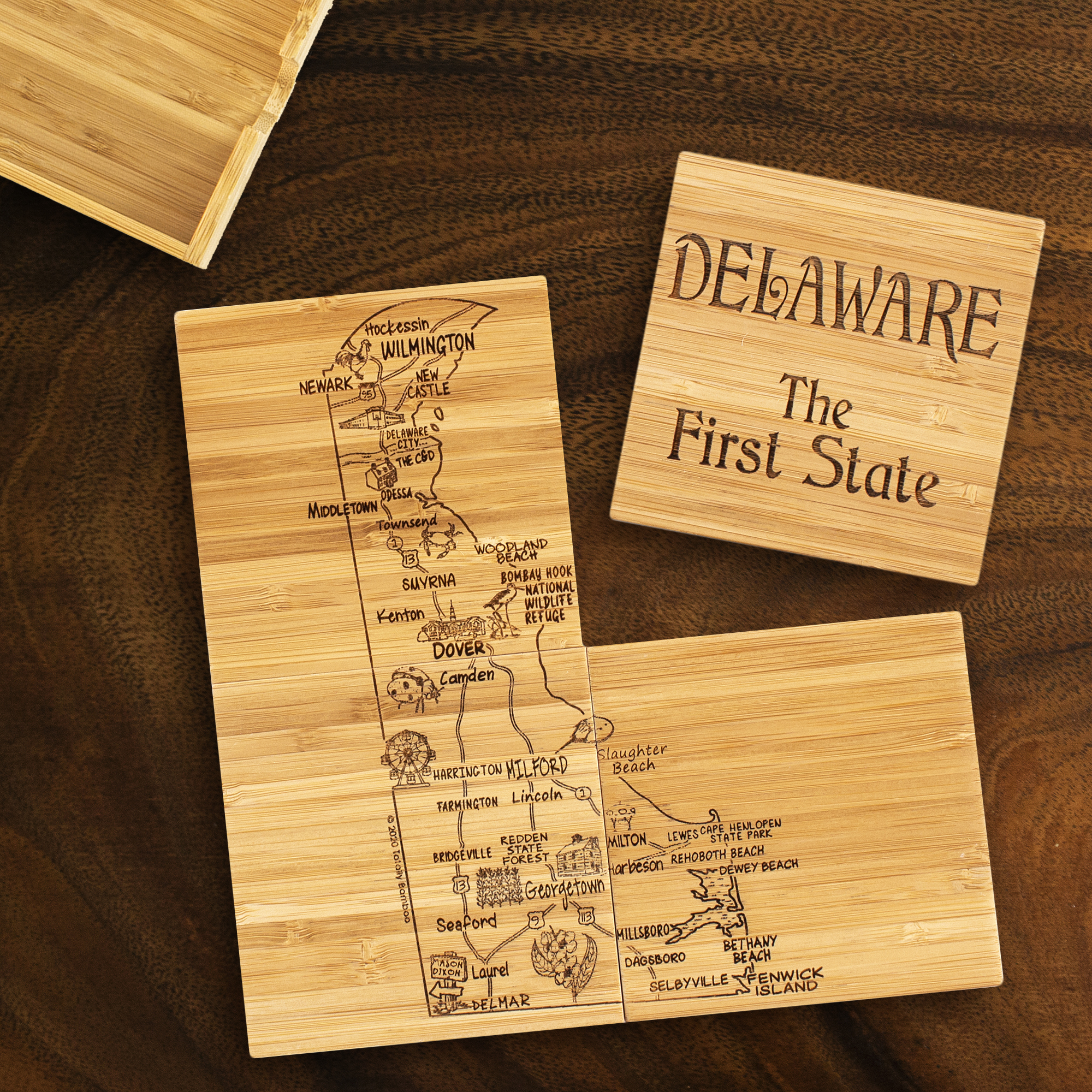 Delaware Puzzle Coaster Set 5