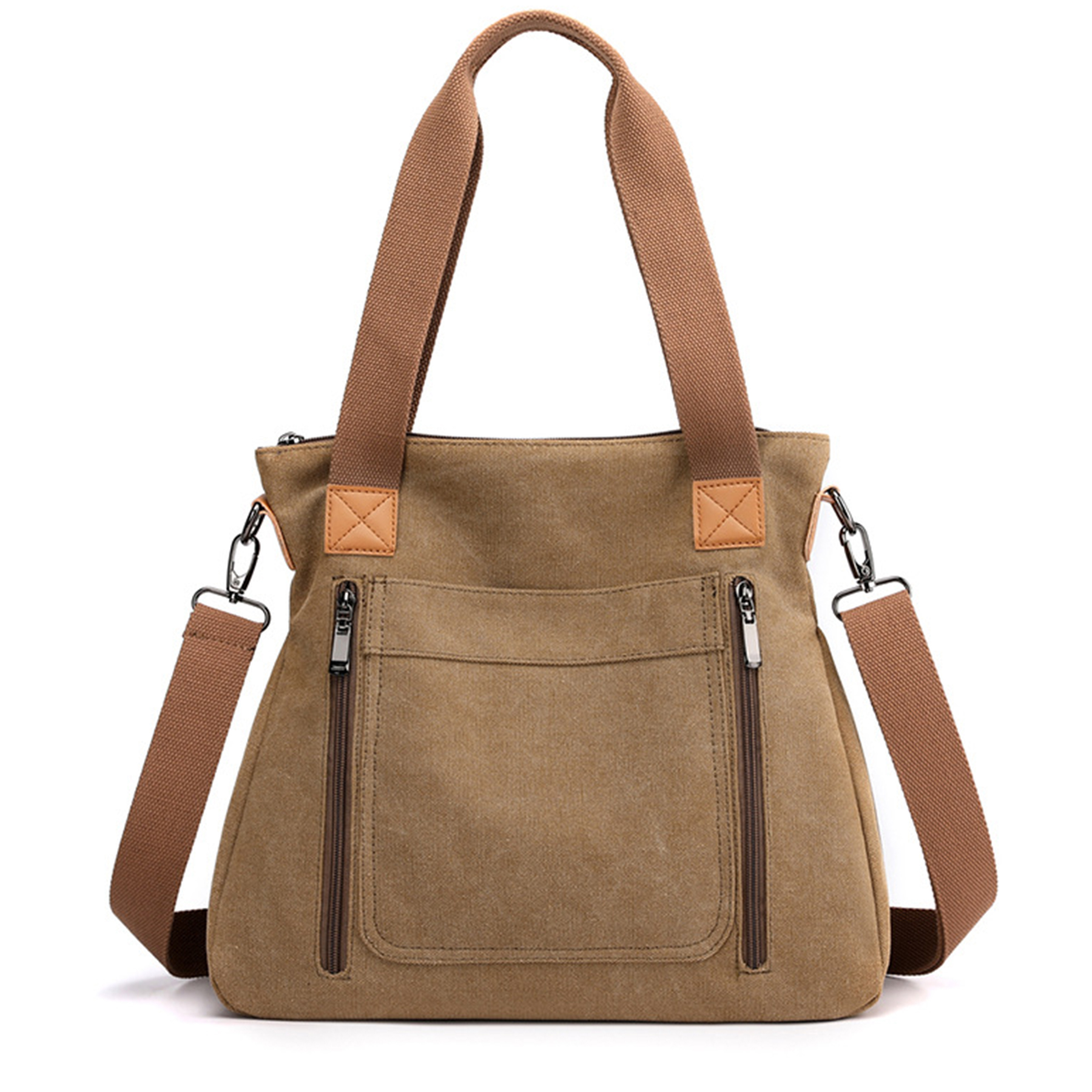 Canvas Multi-pocket Tote Bag, custom tote bag with logo imprint 9