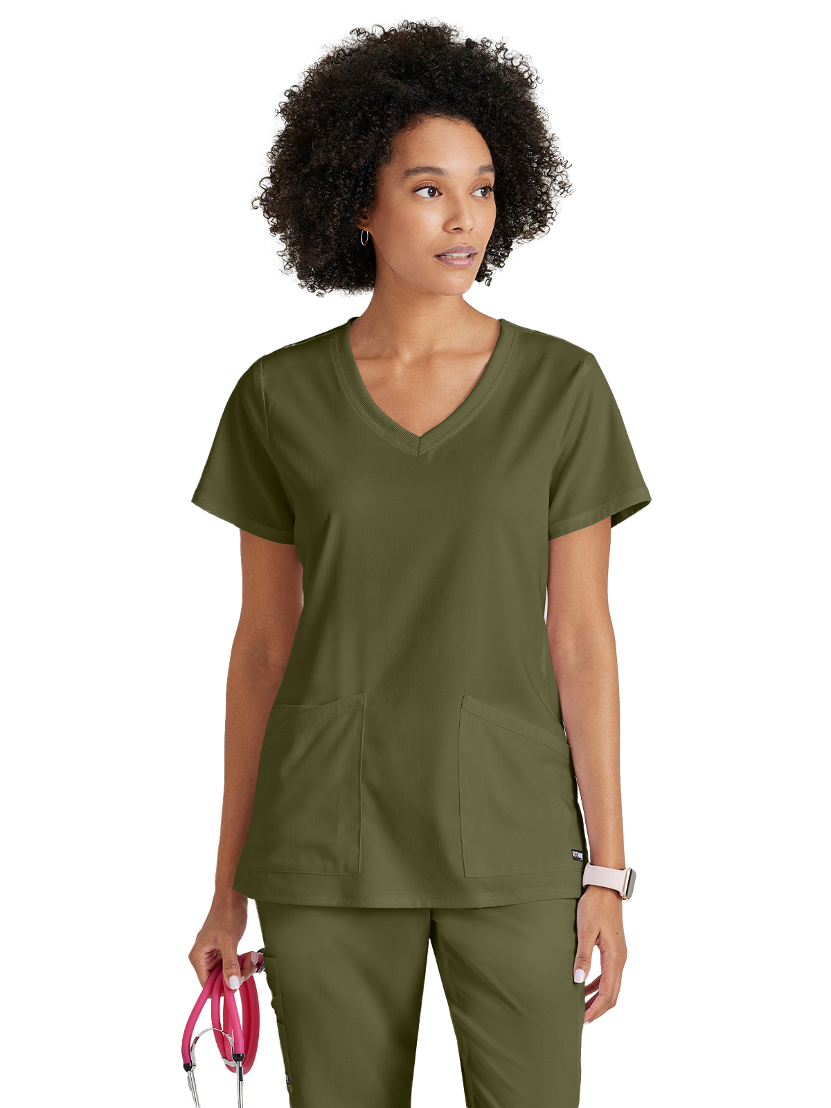 Grey's Anatomy Spandex Stretch - Women's Three-Pocket V-Neck Serena Scrub Top 13