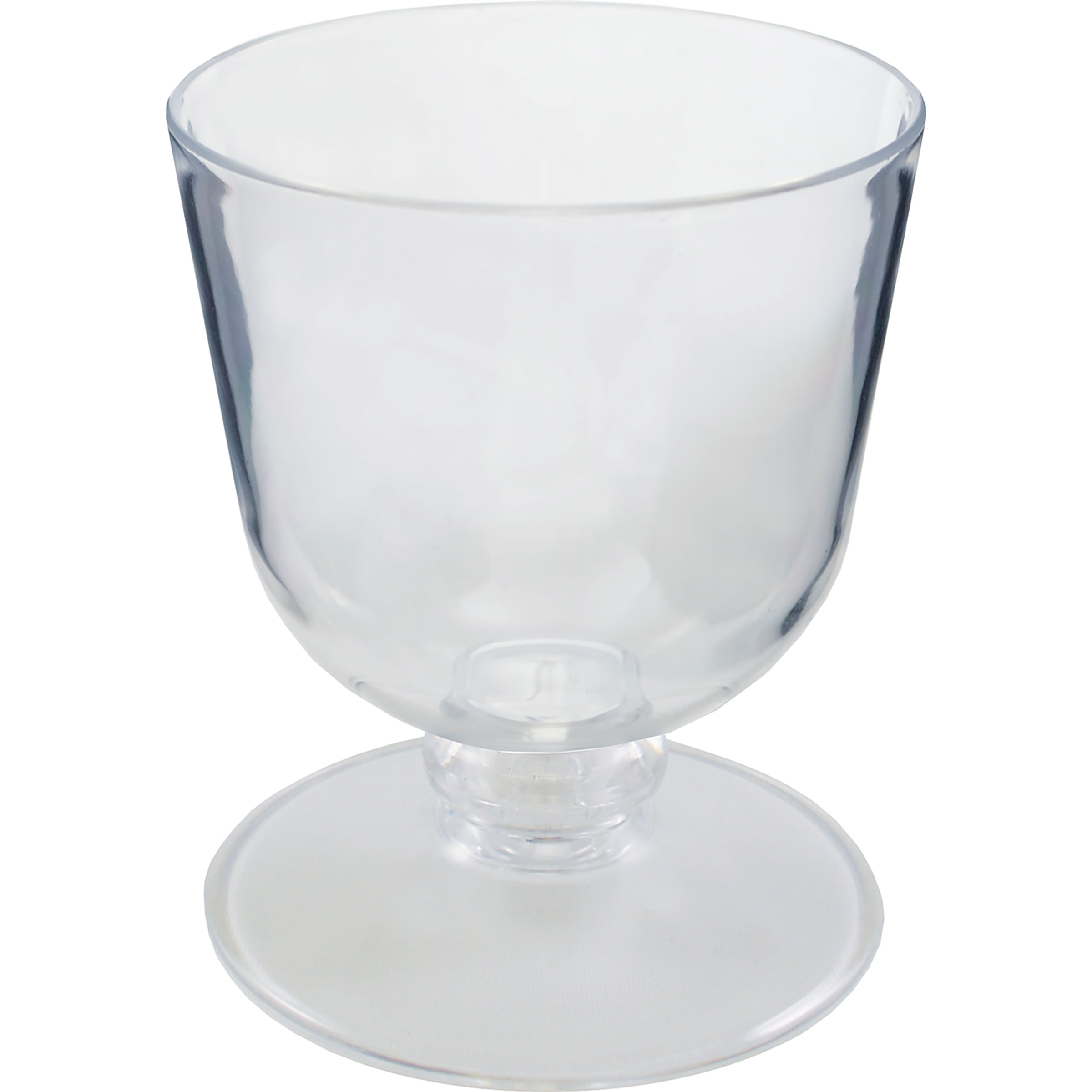 7oz Short Stem Plastic Wine Glass with Your Choice of Base Color 18
