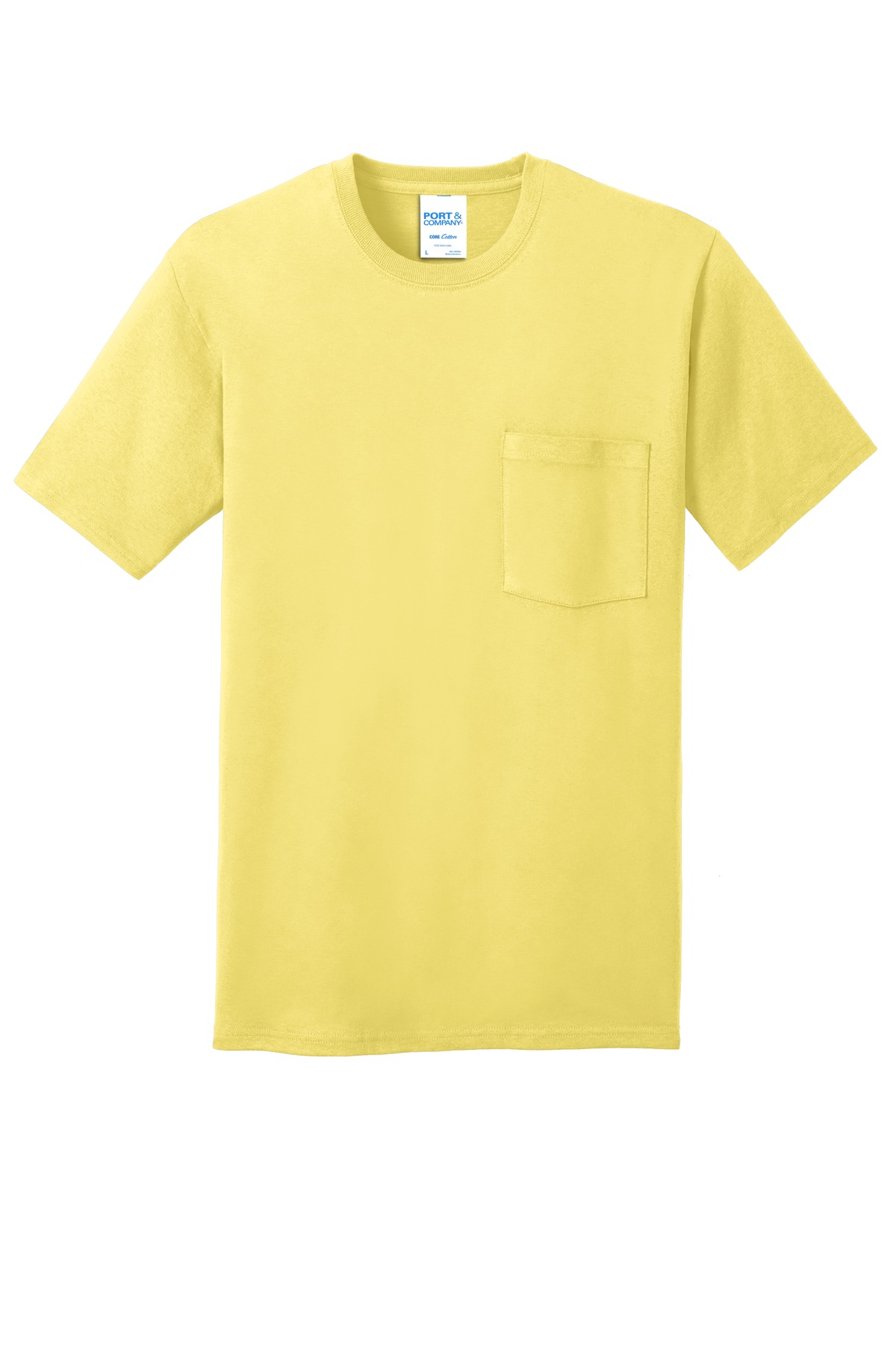 Port & Co Core Cotton Pocket Tee. PC54P 129