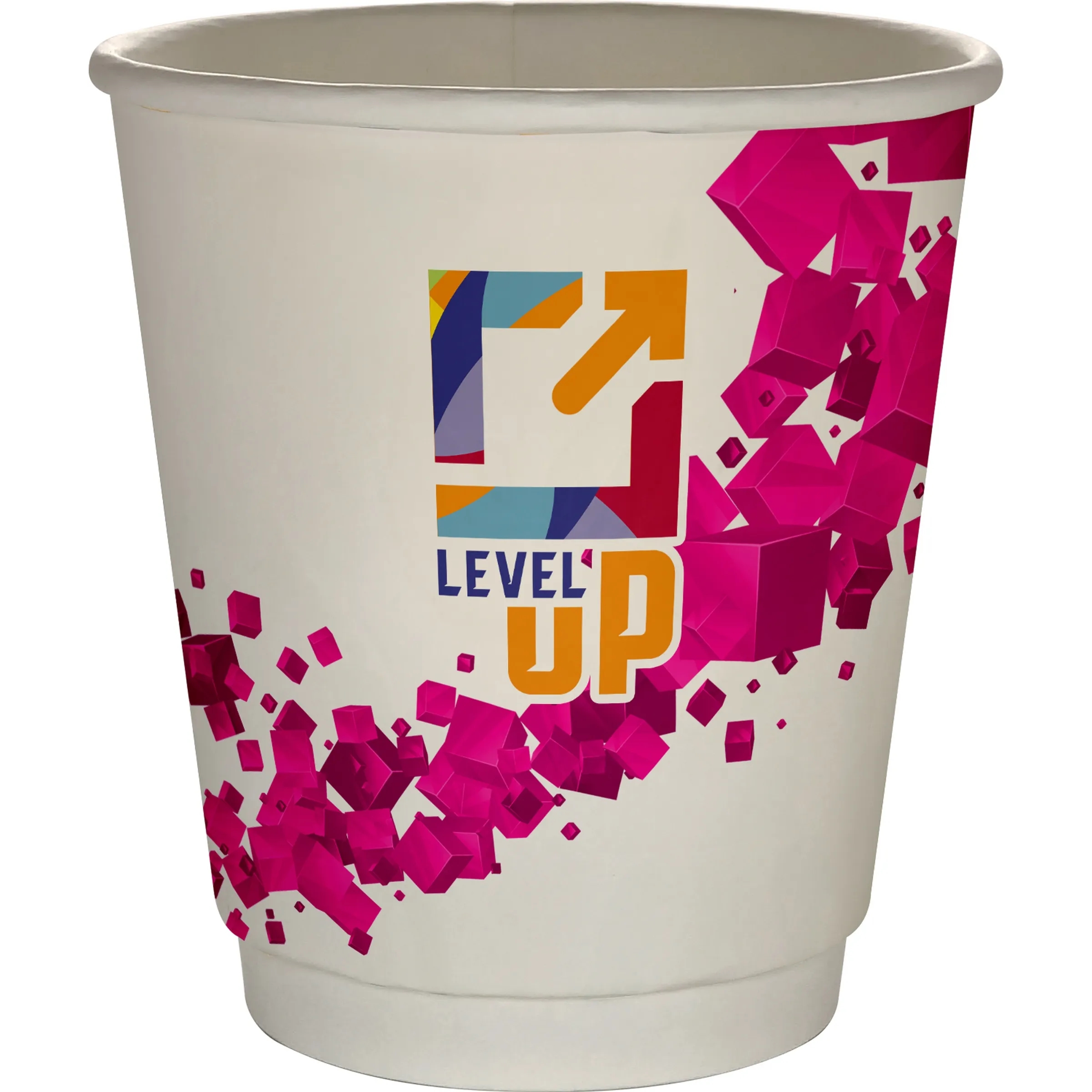 10 oz Full Color Floating Cubes Insulated Paper Cup 7