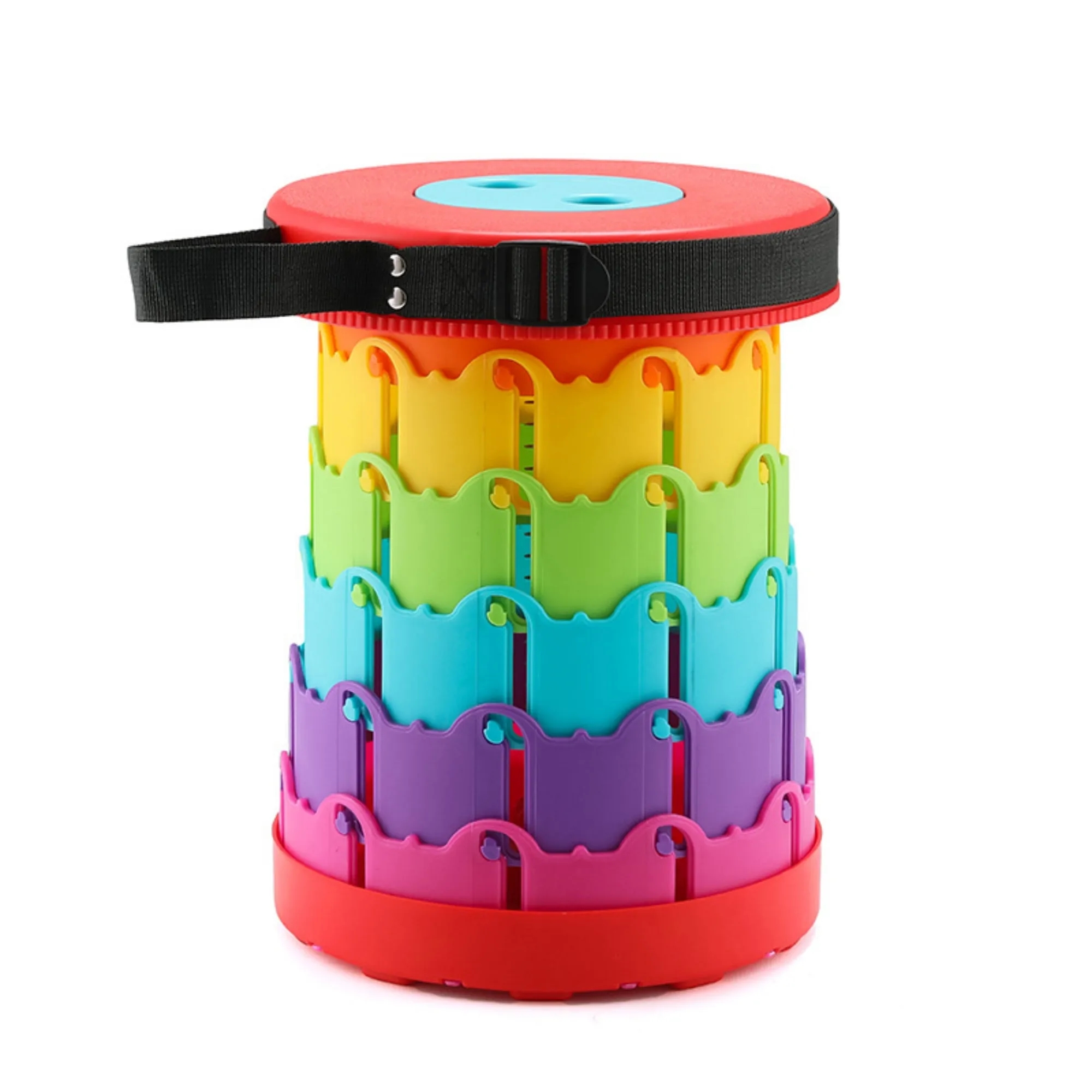 Rainbow Color Portable Telescoping Outdoor Stool 10