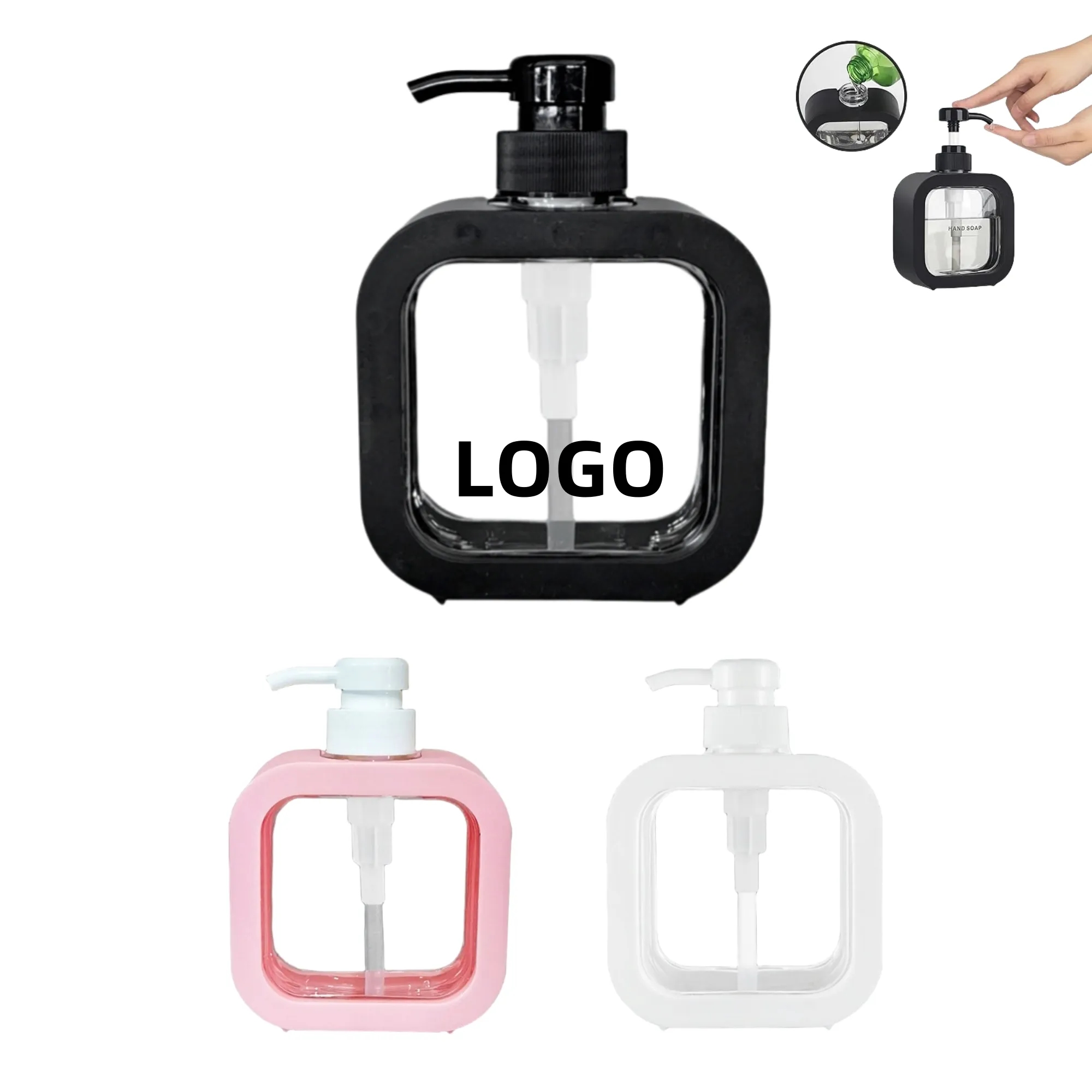 10oz Translucent Plastic Dispenser Bottle 2