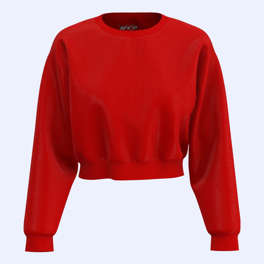 Women's Crop top crewneck sweatshirt 2