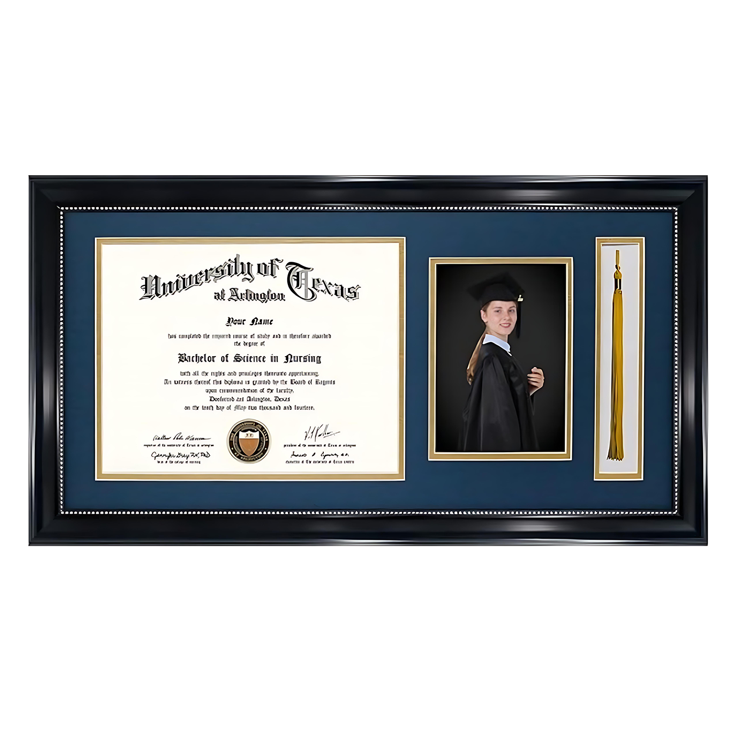 Wooden Frame with Tassel Stand for Certificates & Photos 5